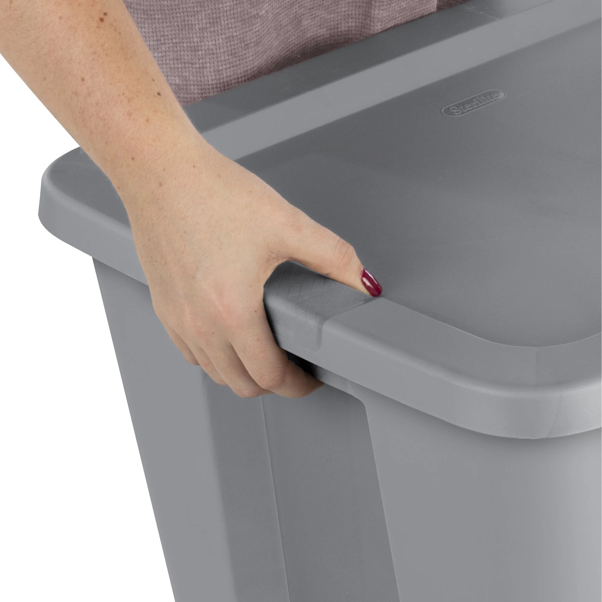 2026 New Sterilite 18 Gallon Tote, Plastic Storage Bin with Snap-on Lid, Gray, 8 Count - Image 6
