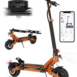 2026 New Electric Scooter for Adults, Max 70miles Range, 1000W Motor, 48V 27Ah Battery, 10" Anti-Flat Tires, Dual Shocks, APP Control&NFC - RCB D7PRO