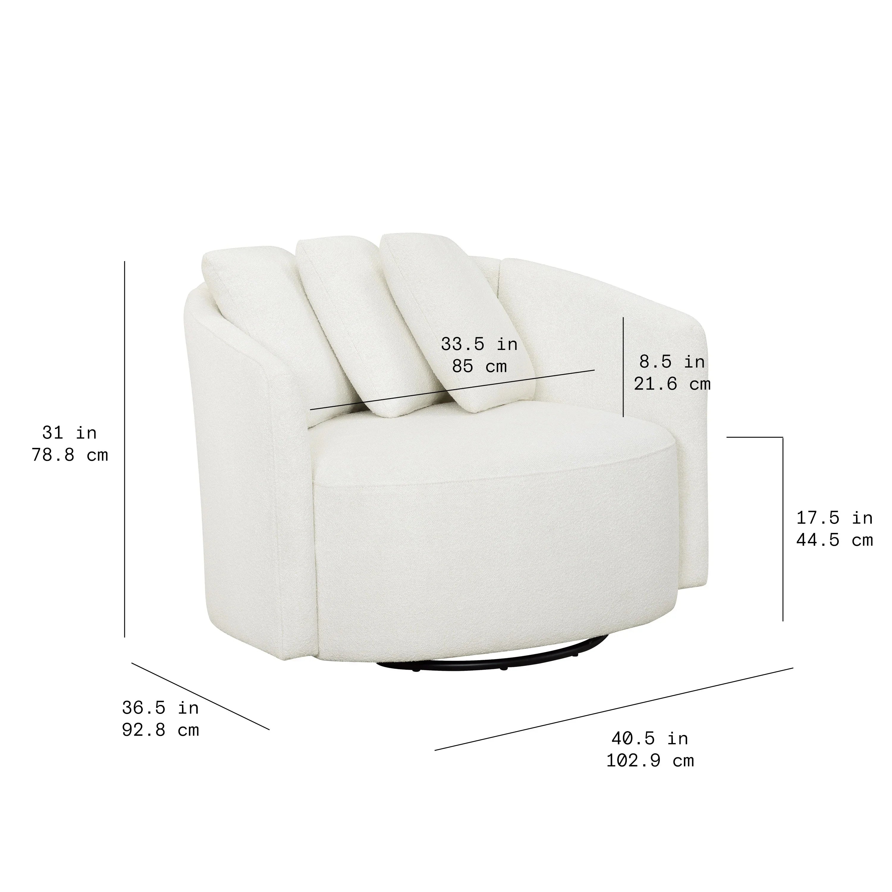 2026 New Beautiful Drew Accent Chair by Drew Barrymore, Cream Boucle - Image 10