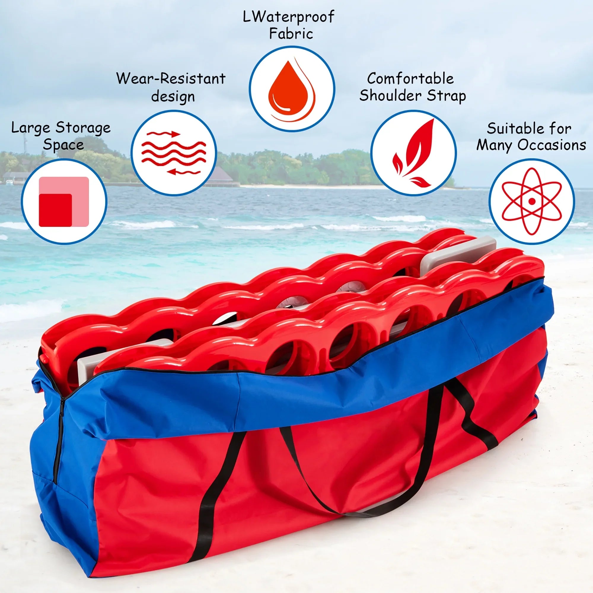 2026 New Costway Giant 4 in A Row Jumbo 4-to-Score Game Set W/Storage Carrying Bag for Kids Adult - Image 30