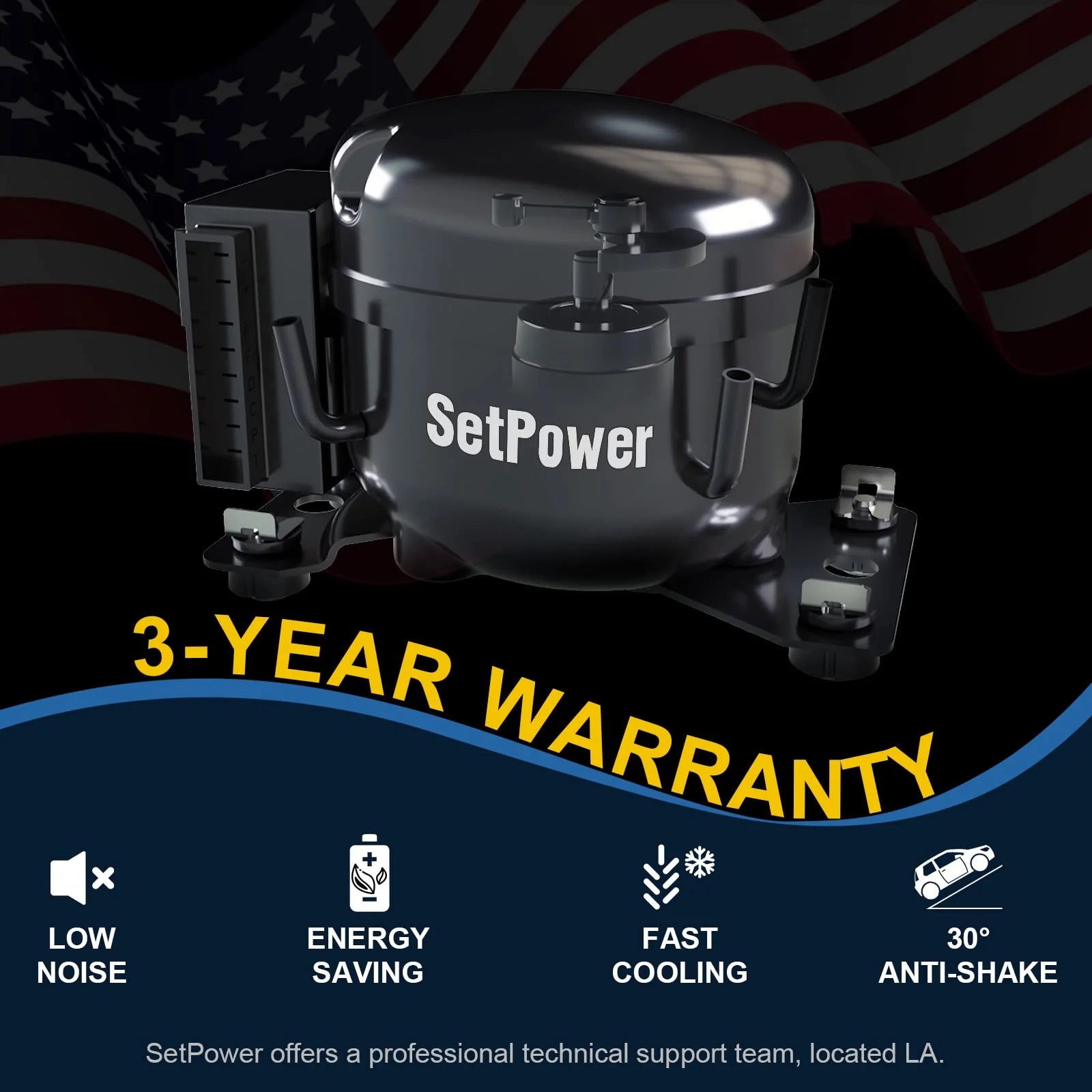 2026 New Setpower 12V Portable Refrigerator Freezer, 32 Quart Outdoor Fridge for Camping,Car Refrigerator,Electric Cooler for Truck, RV, Travel,3-Year Warranty - Image 12