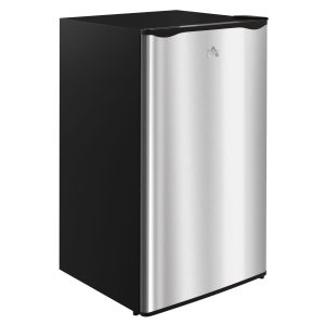 2026 New 3.2 Cu.Ft Mini Fridge Freezer, Single Door Refrigerator with Adjustable Thermostat, Dorm Fridge, Compact Refrigerator for Bedroom, Apartment, Silver