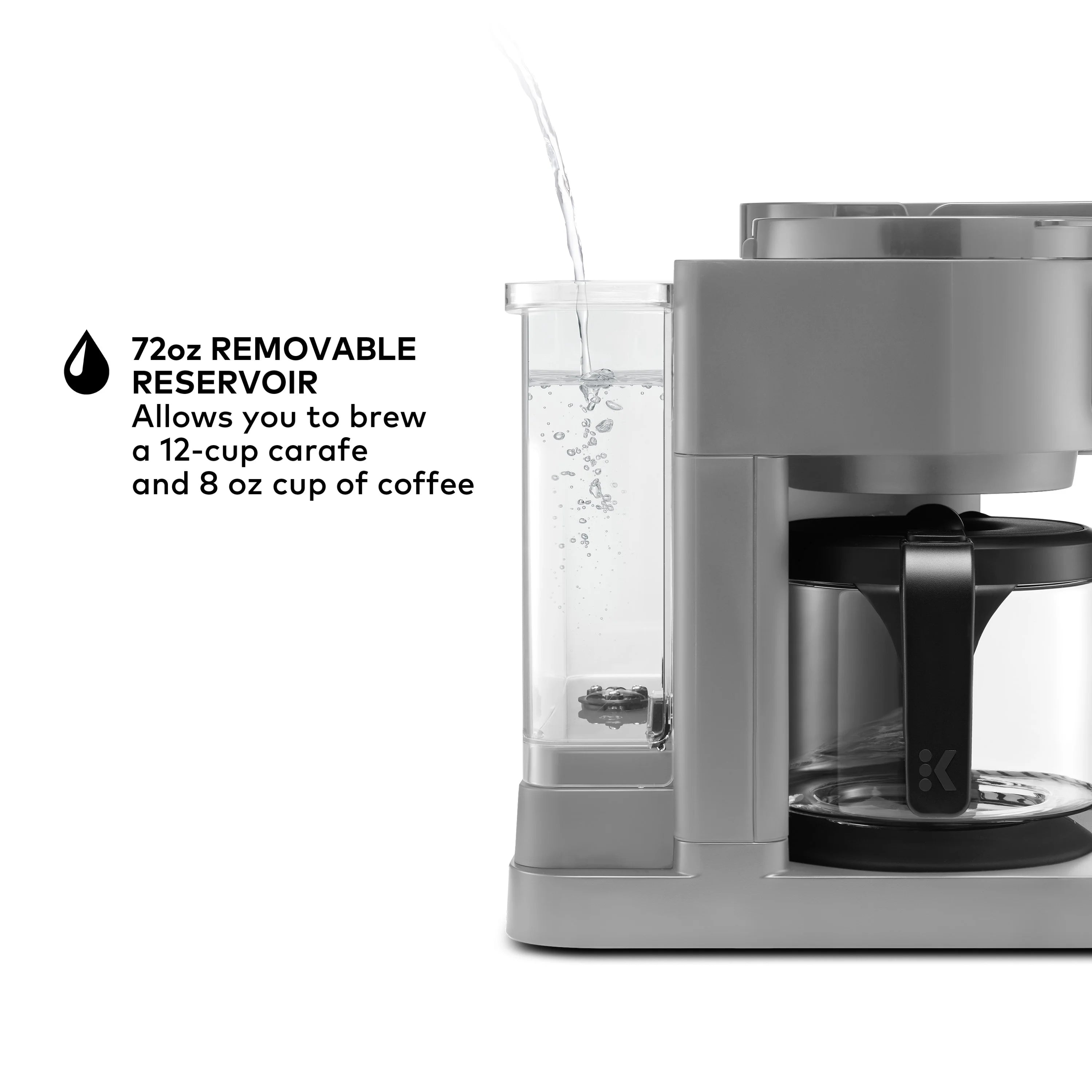 2026 New Keurig K-Duo Essentials, Hot & Iced Single-Serve K-Cup Pod Coffee Maker & Carafe, Moonlight Grey - Image 8