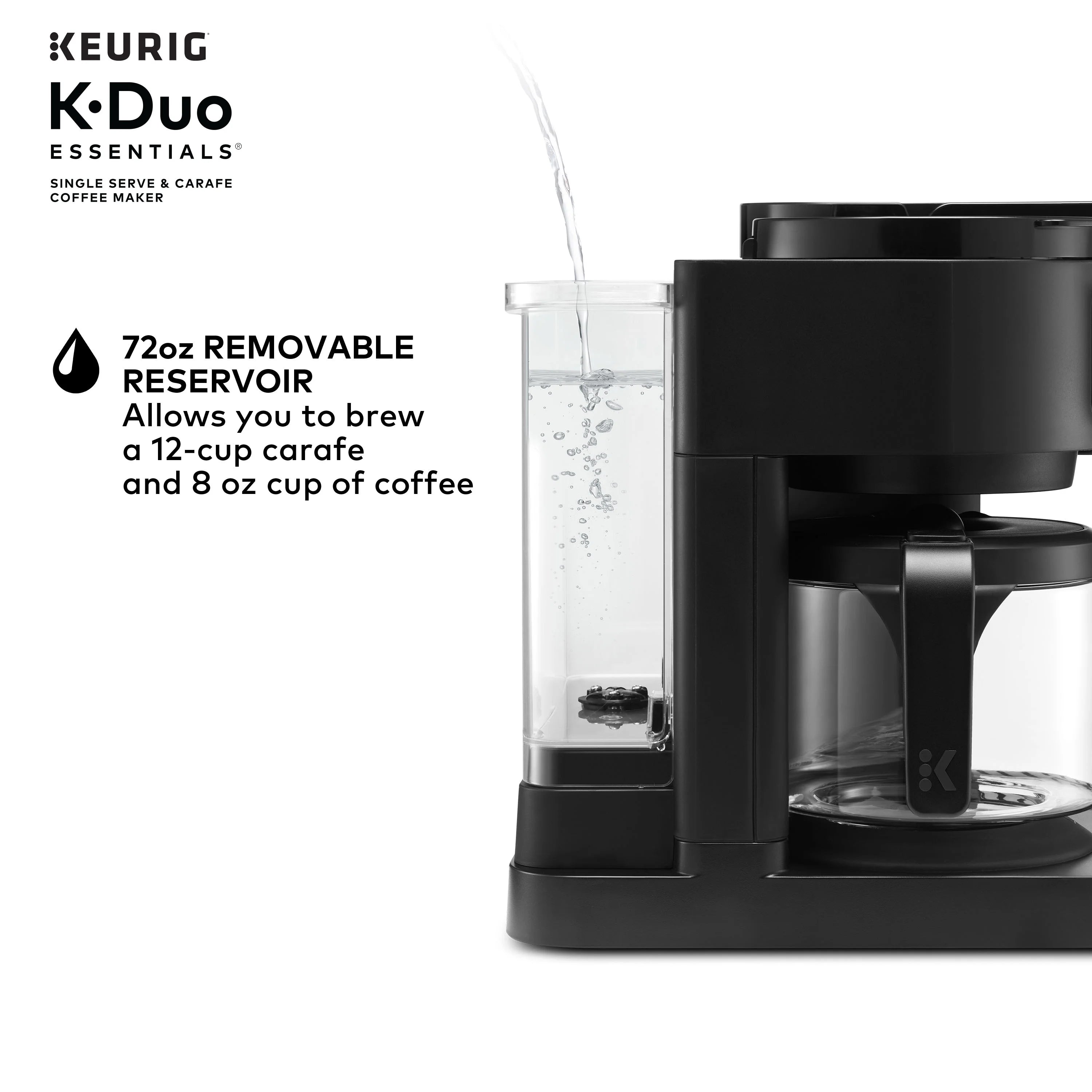 2026 New Keurig K-Duo Essentials, Hot & Iced Single-Serve K-Cup Pod Coffee Maker & Carafe, Moonlight Grey - Image 15