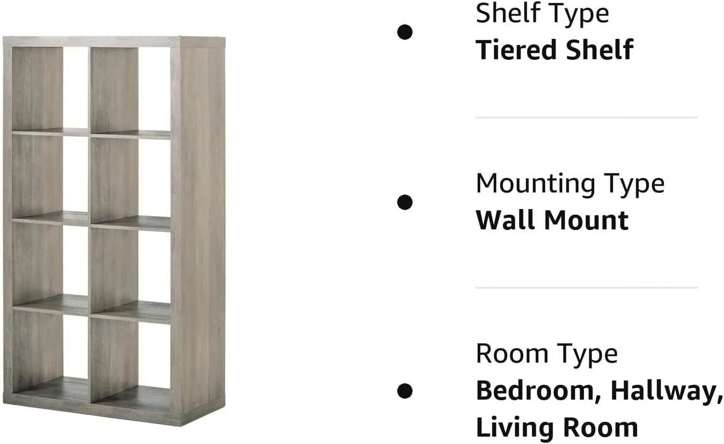 2026 New 8 Cube Storage Organizer, Multiple Colors Rustic Grey - Image 7