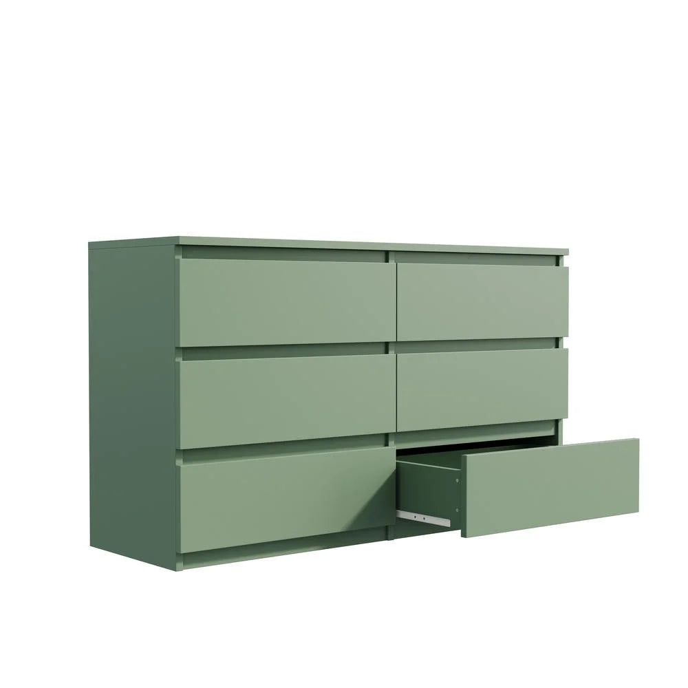 2026 New Kadyn Modern 6 Drawer Dresser Wood Cabinet,Dresser for Bedroom, Kitchen Storage Cabinet with Drawers, Chest of Drawers(Black) - Image 60