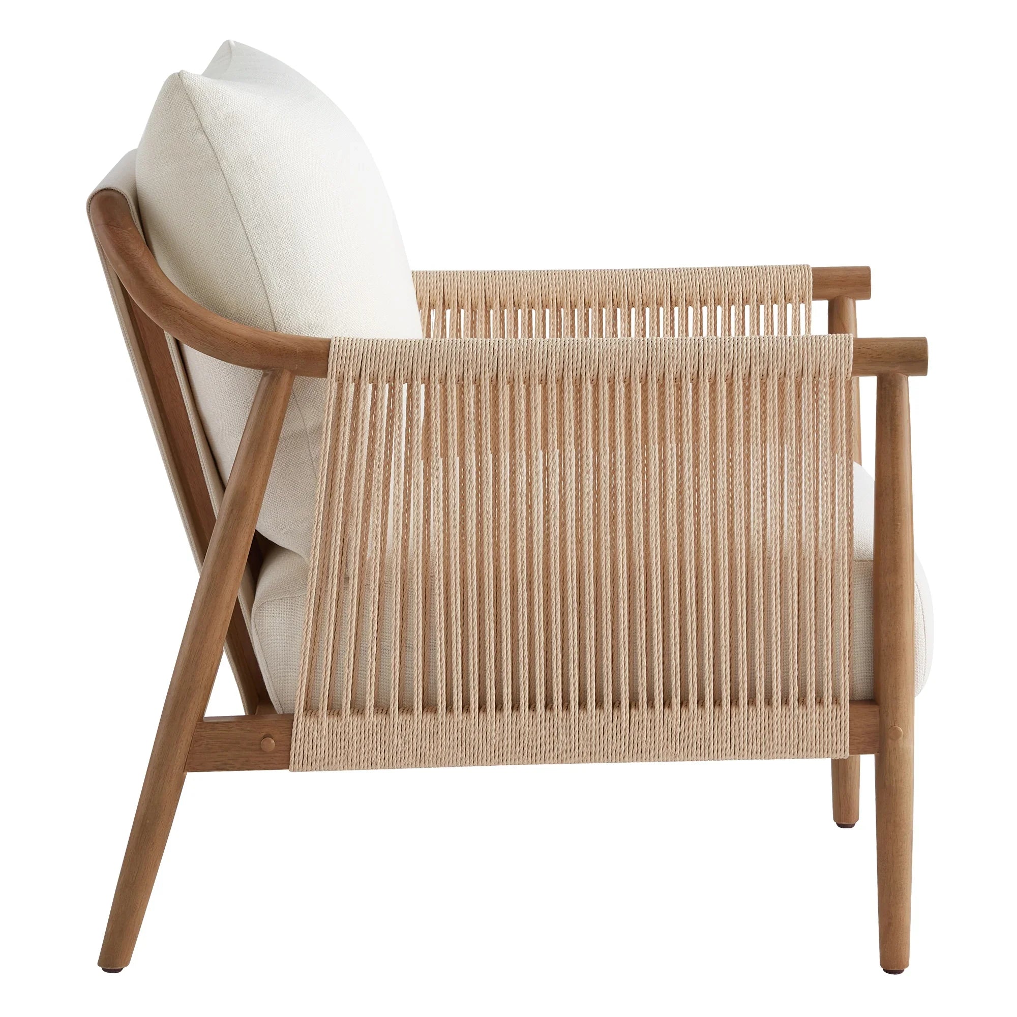2026 New CHITA Modern Accent Chair, Braid Armchair Living Room Chair, Cream - Image 7