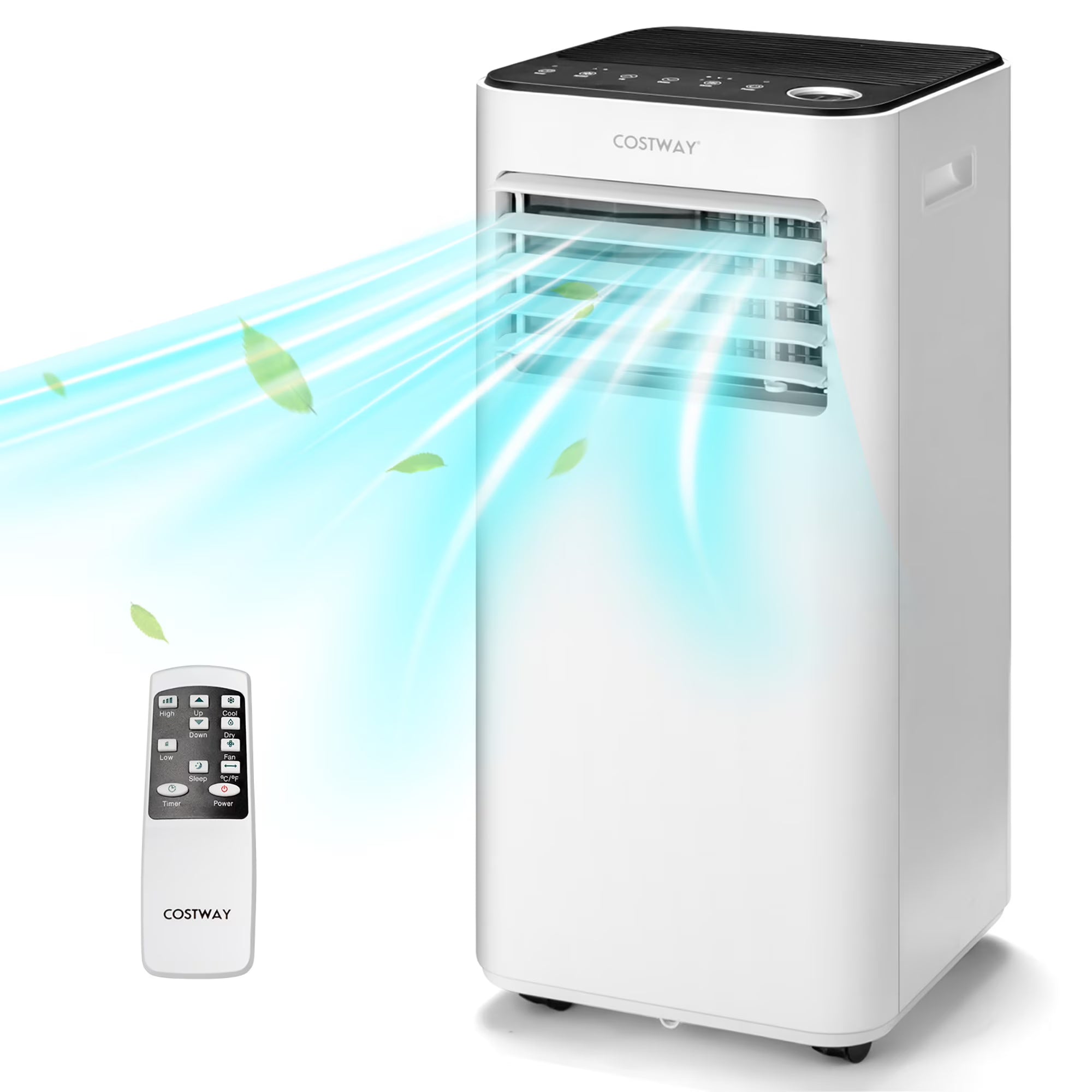 2026 New Costway 10000 BTU Portable Air Conditioner 3-in-1 Air Cooler with Fan Dehum Sleep Mode