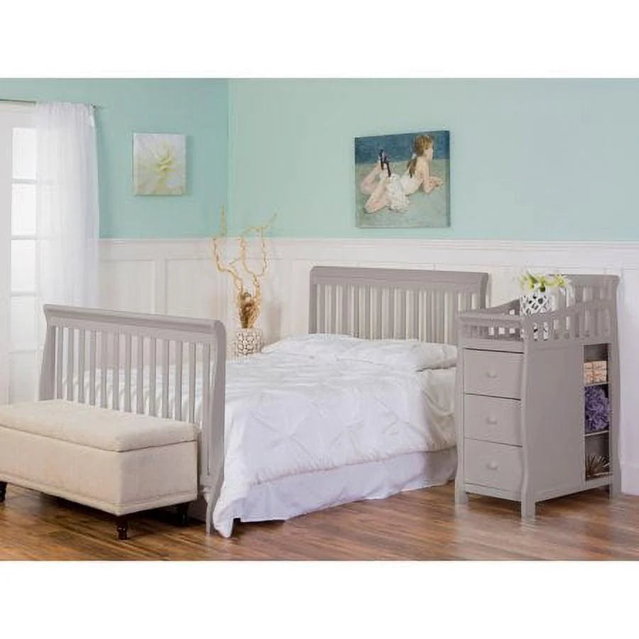 2026 New Dream On Me Brody 5-in-1 Convertible Crib Adjustable Mattress Crib & Changer Pearl Gray - Image 3
