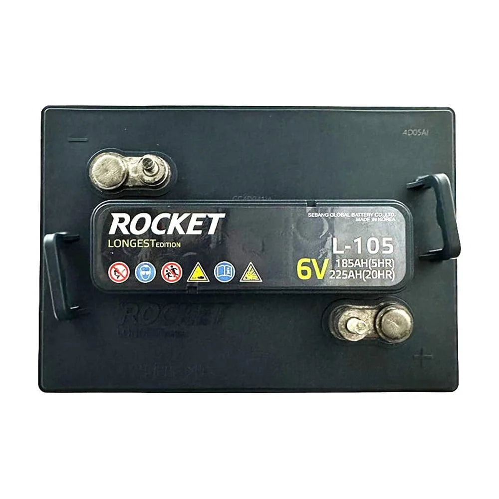 2026 New Rocket L-105 225Ah 6V Golf Cart Battery - Replaces Trojan T-105 (Set of 6) - Image 9