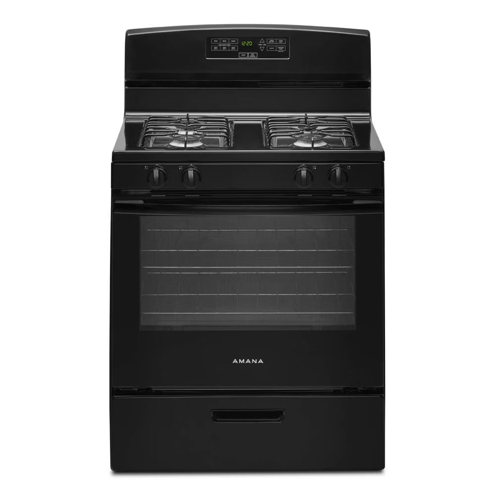 2026 New Amana AGR6303MMB 30" Gas Range with 5.1 Cu. Ft. Oven and Bake Assist