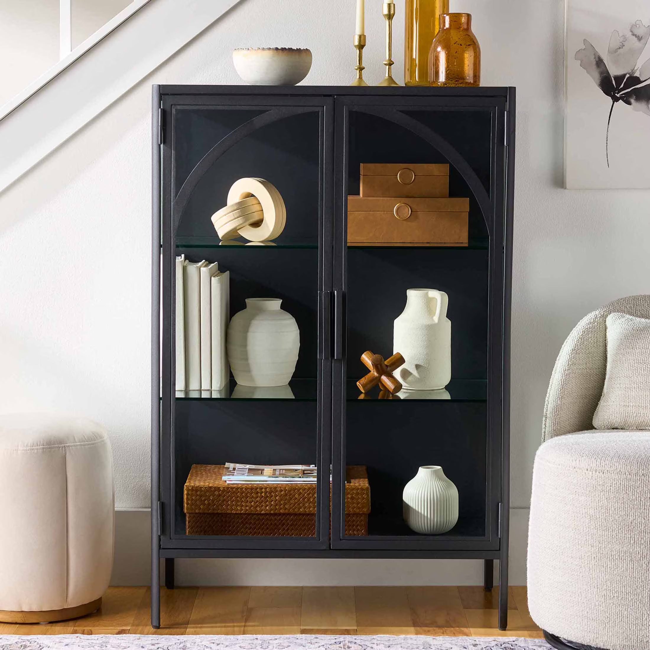 2026 New Better Homes & Gardens Nola Accent Cabinet, Black Finish
