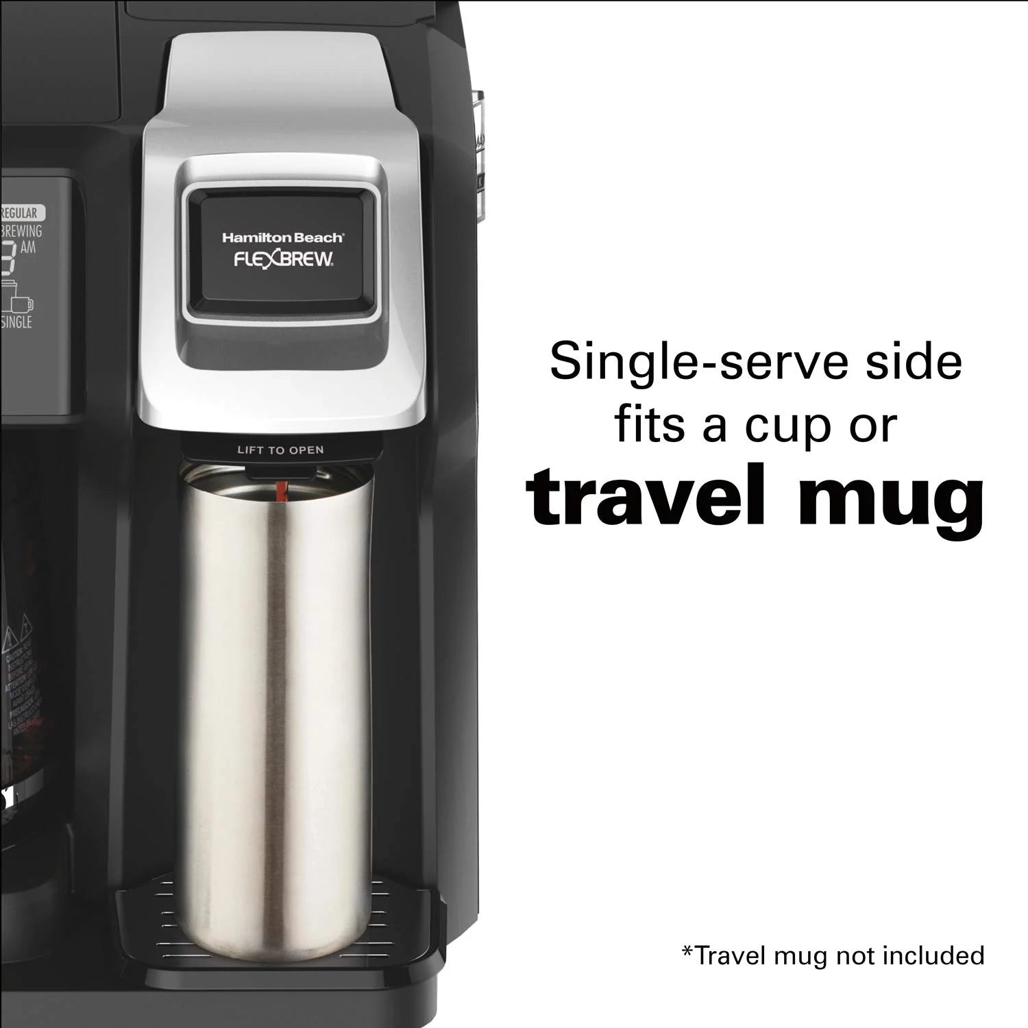 2026 New Hamilton Beach 49976 FlexBrew Trio 2-Way Coffee Maker, Compatible with K-Cup Pods or Grounds, Combo, Single Serve & Full 12c Pot, Black - Image 6