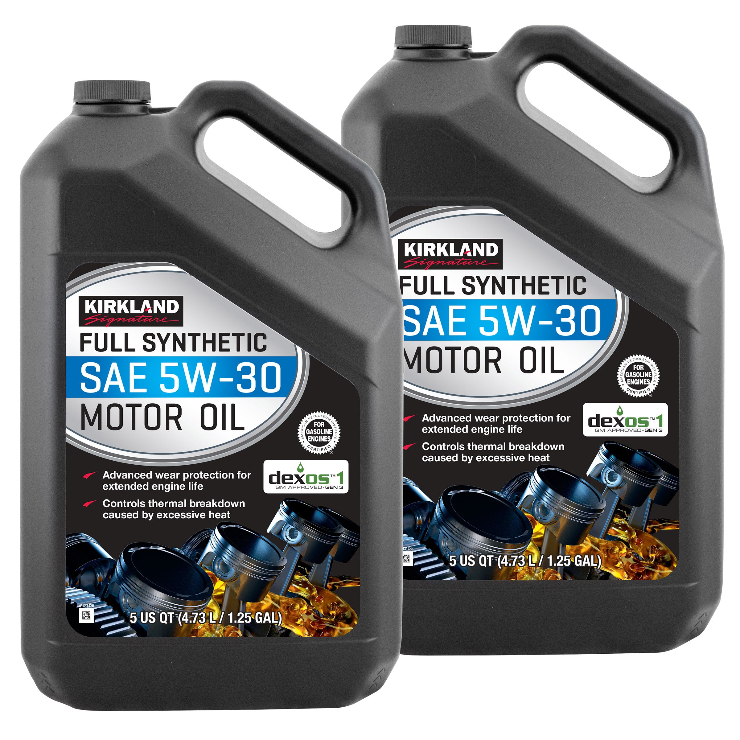 2026 New Kirkland Signature 5W-30 Full Synthetic and 5W-30 High Mileage Full Synthetic Motor Oil 5-Quart, 4-pack - Image 4