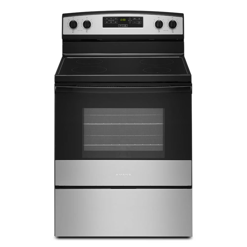 2026 New Amana AER6303MMS 30-Inch Electric Range with 4.8 Cu. Ft. Oven