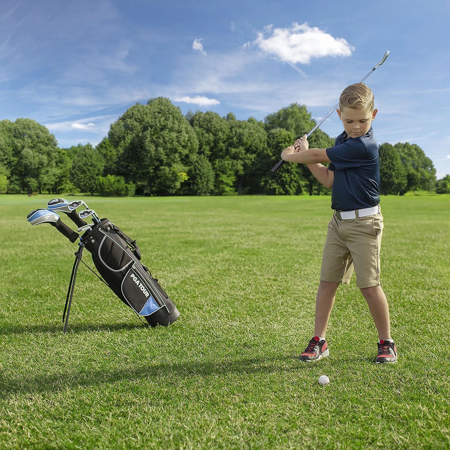 2026 New PGA Tour Right-Handed 10 Piece Kids Golf Club Stand Bag Set; Player Height 4'8 - 5'2", Ages 8-12 - Image 9