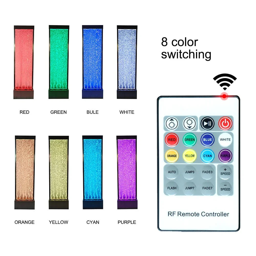 2026 New 72'' Acrylic Bubble Fountain, Standing Bubble Panel, Color Lights/Remote Ctrl - Image 8