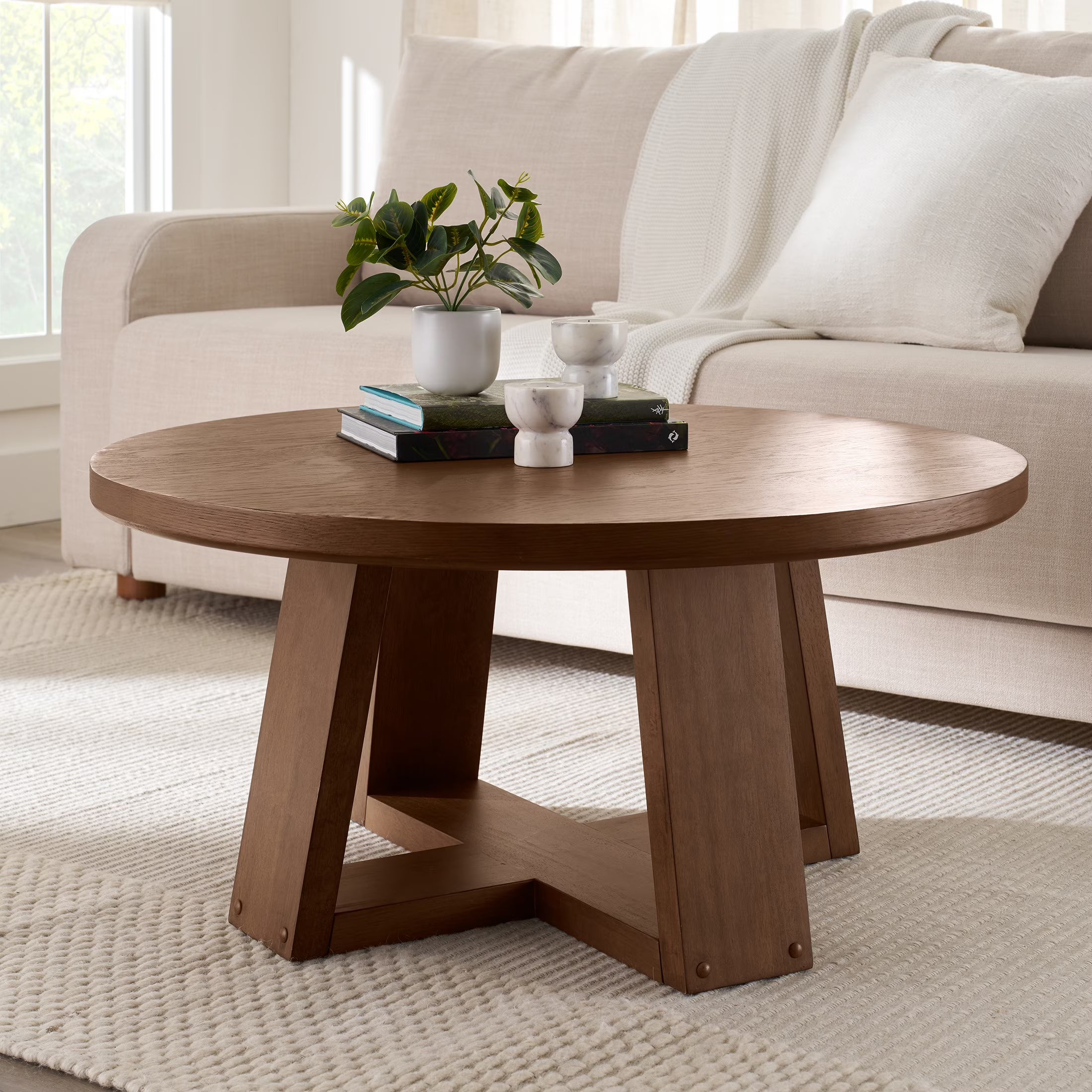 2026 New Better Homes & Gardens Ezra Coffee Table, Walnut finish