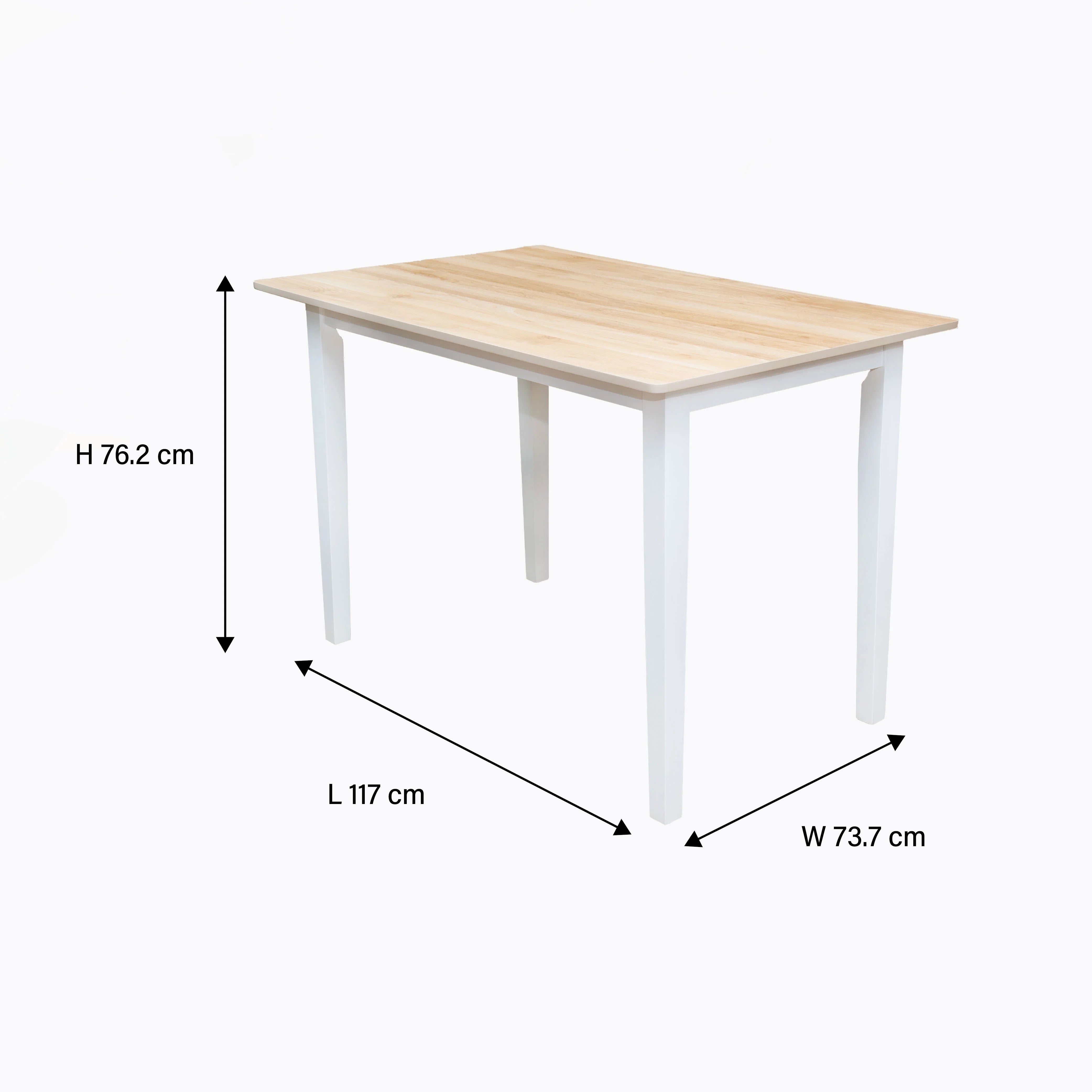 2026 New Mainstays 5-Piece Dining Set, 1 Table and 4 Chairs, White, MDF and Rubberwood, Indoor, 46" L x 29" W x 30" H Table - Image 12