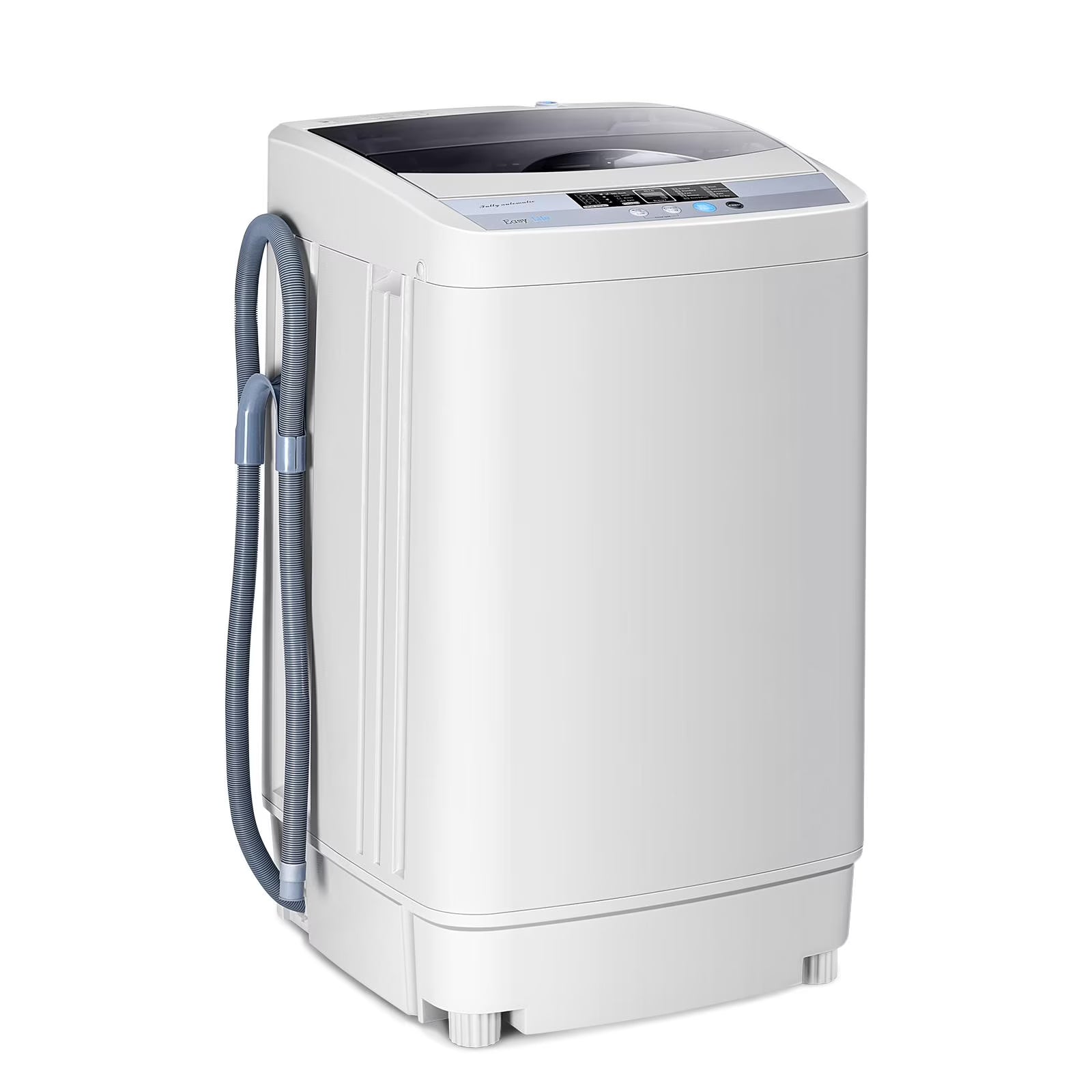 2026 New Giantex Full-Automatic Washing Machine, 1.34 Cu.ft Compact Washer w/10 Programs, 8 Water Levels & LED Panel, 9.92 Lbs Capacity Portable Cloth Washer and Spinner w/Drain Pump