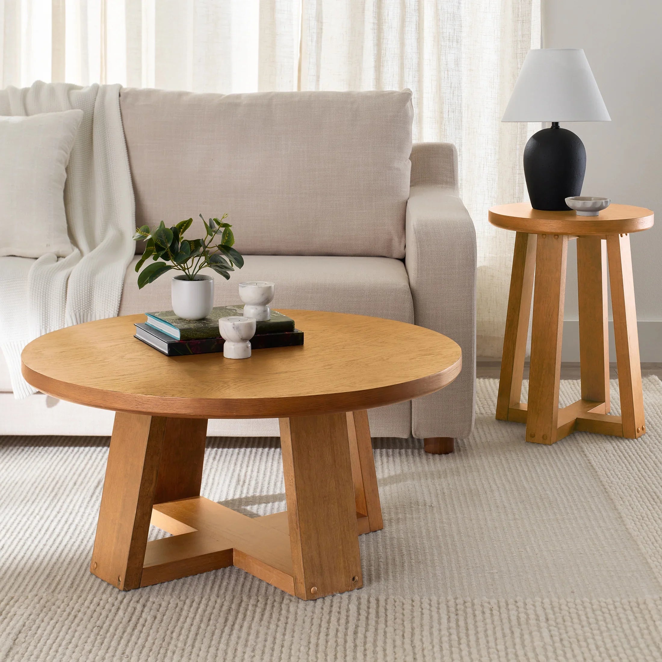 2026 New Better Homes & Gardens Ezra Coffee Table, Walnut finish - Image 12