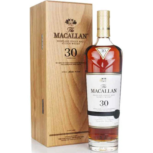 2026 New The Macallan Sherry Oak 30 Year Old Single Malt Scotch Whisky - 750ML