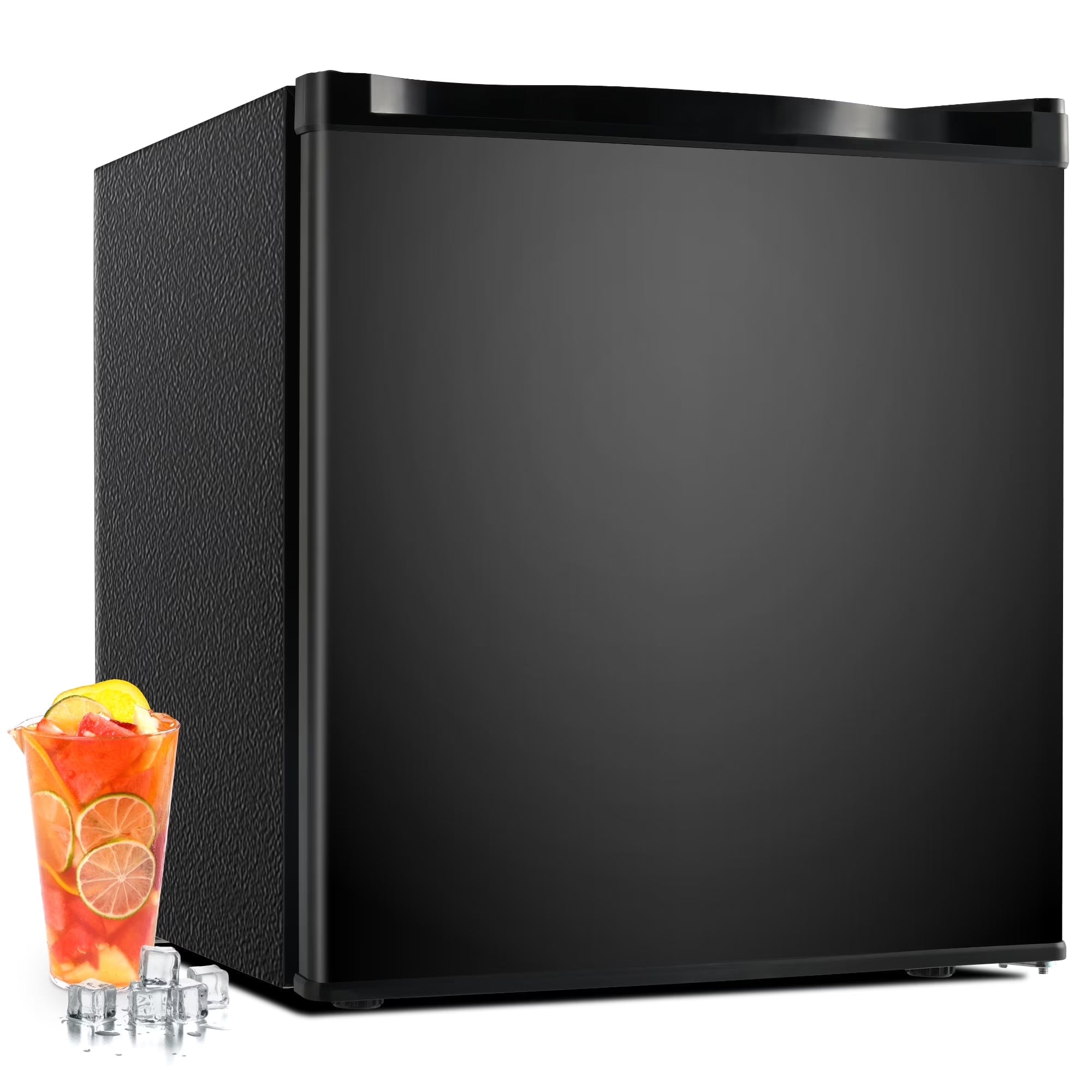 2026 New Simzlife 1.6 Cu.ft Mini Fridge with Freezer, Single Door Mini Refrigerator, Black