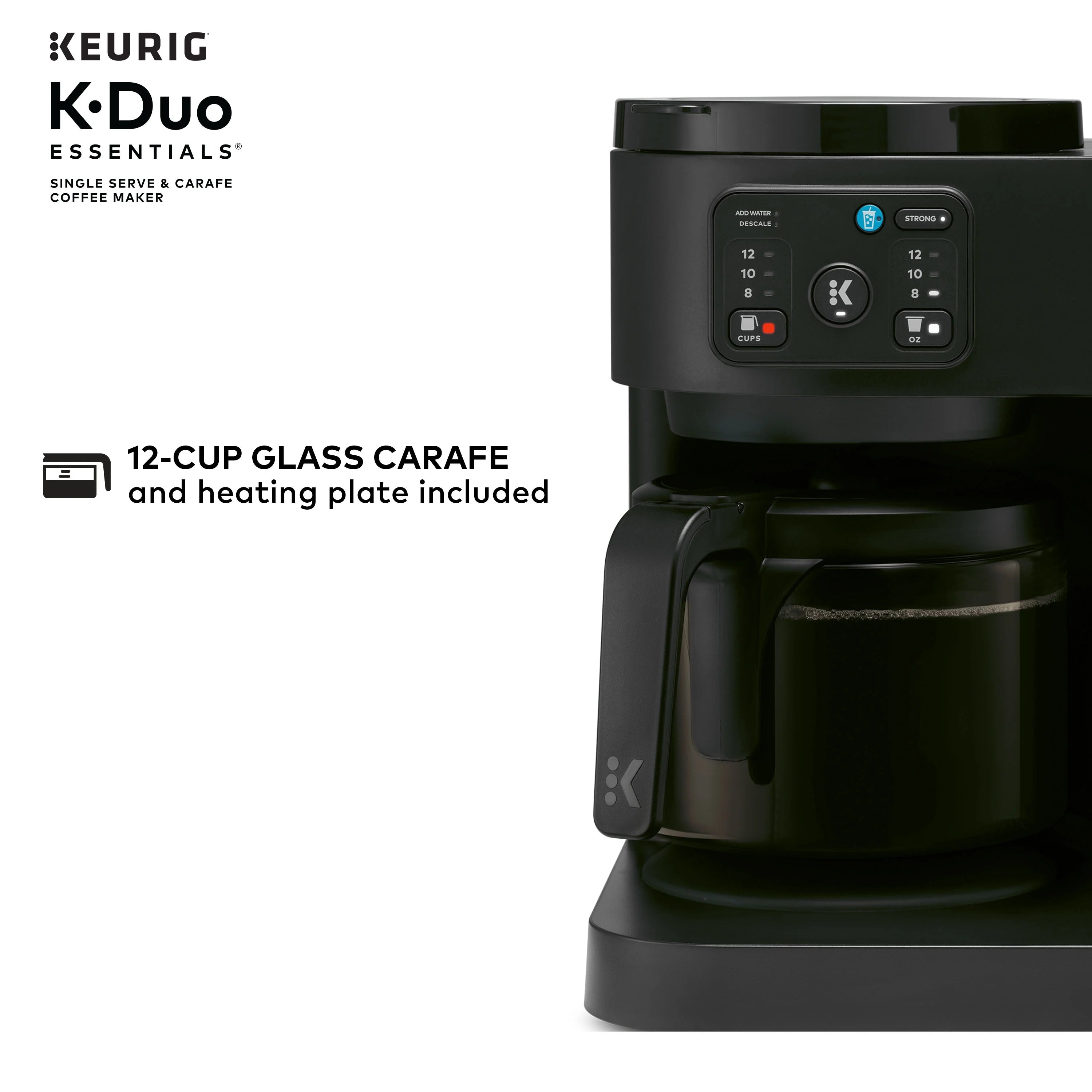 2026 New Keurig K-Duo Essentials, Hot & Iced Single-Serve K-Cup Pod Coffee Maker & Carafe, Moonlight Grey - Image 12