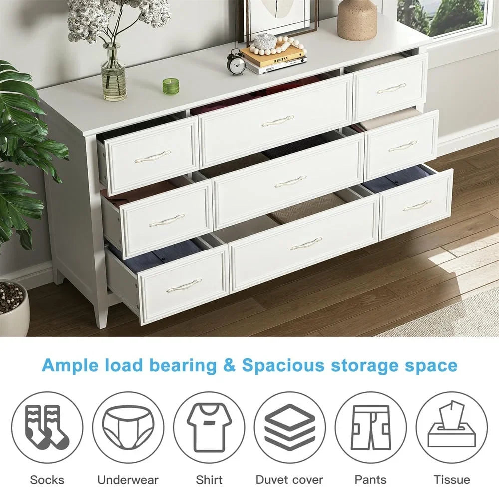 2026 New Kadyn Modern 6 Drawer Dresser Wood Cabinet,Dresser for Bedroom, Kitchen Storage Cabinet with Drawers, Chest of Drawers(Black) - Image 74