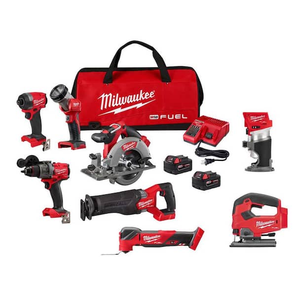 2026 New M18 FUEL 18-Volt Lithium-Ion Brushless Cordless Combo Kit (5-Tool) with Multi Tool, Jig Saw and Compact Router