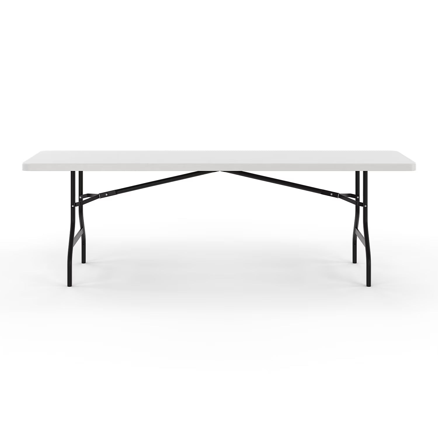2026 New Staples 8' x 29" Heavy Duty Plastic Folding Table White Granite (79133)