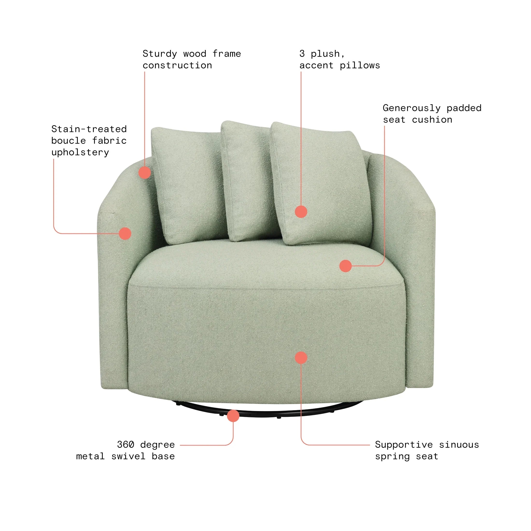 2026 New Beautiful Drew Accent Chair by Drew Barrymore, Cream Boucle - Image 38
