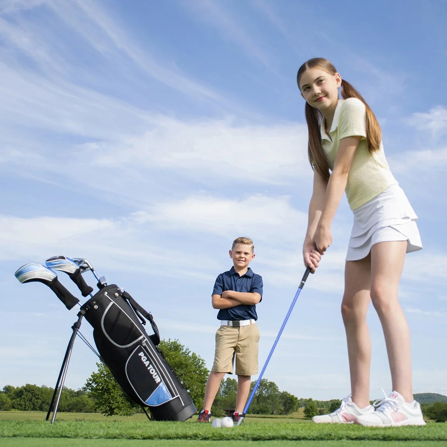 2026 New PGA Tour Right-Handed 10 Piece Kids Golf Club Stand Bag Set; Player Height 4'8 - 5'2", Ages 8-12 - Image 7