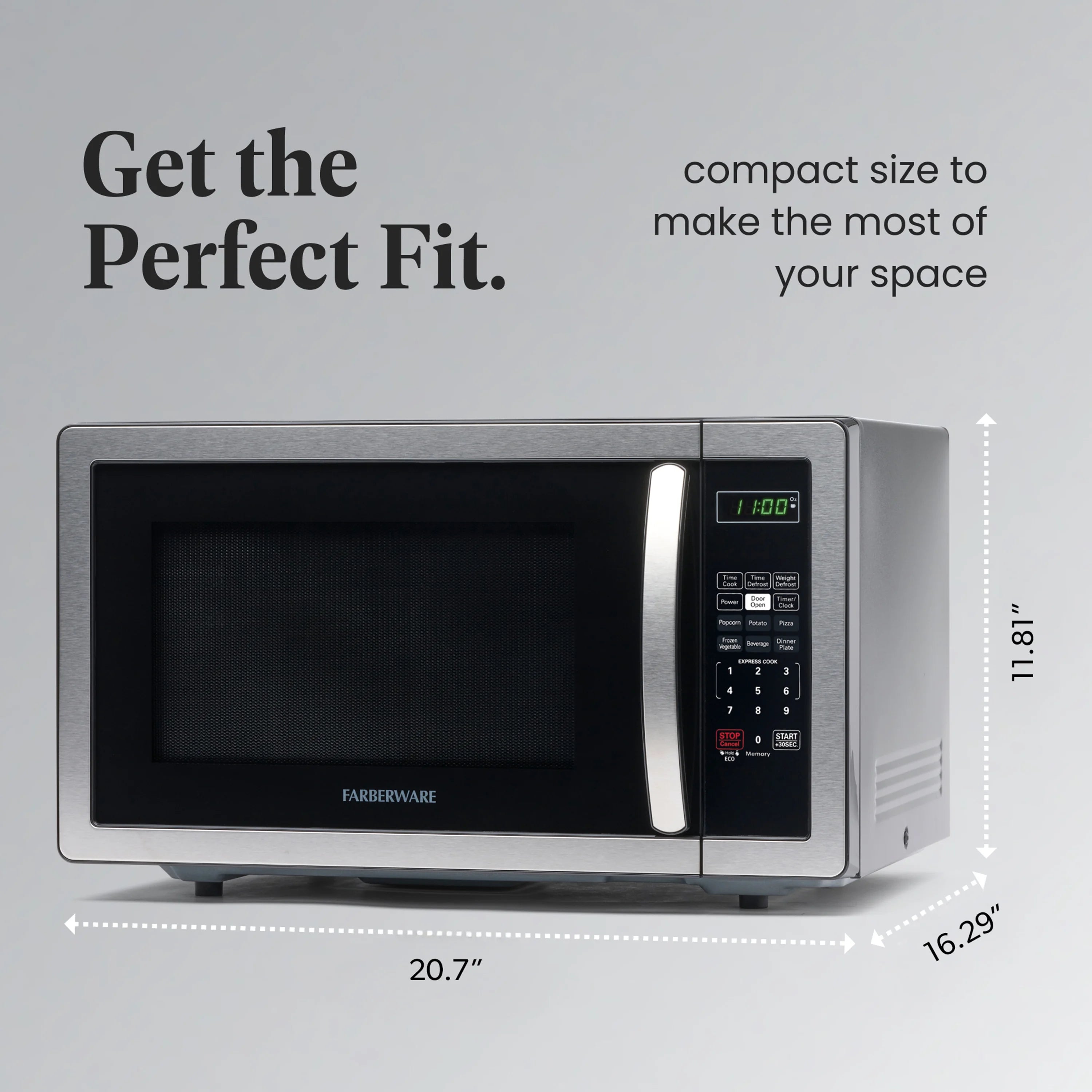 2026 New Farberware 1.1 Cu. Ft. 1000-Watt Compact Microwave Oven, Black - Image 21