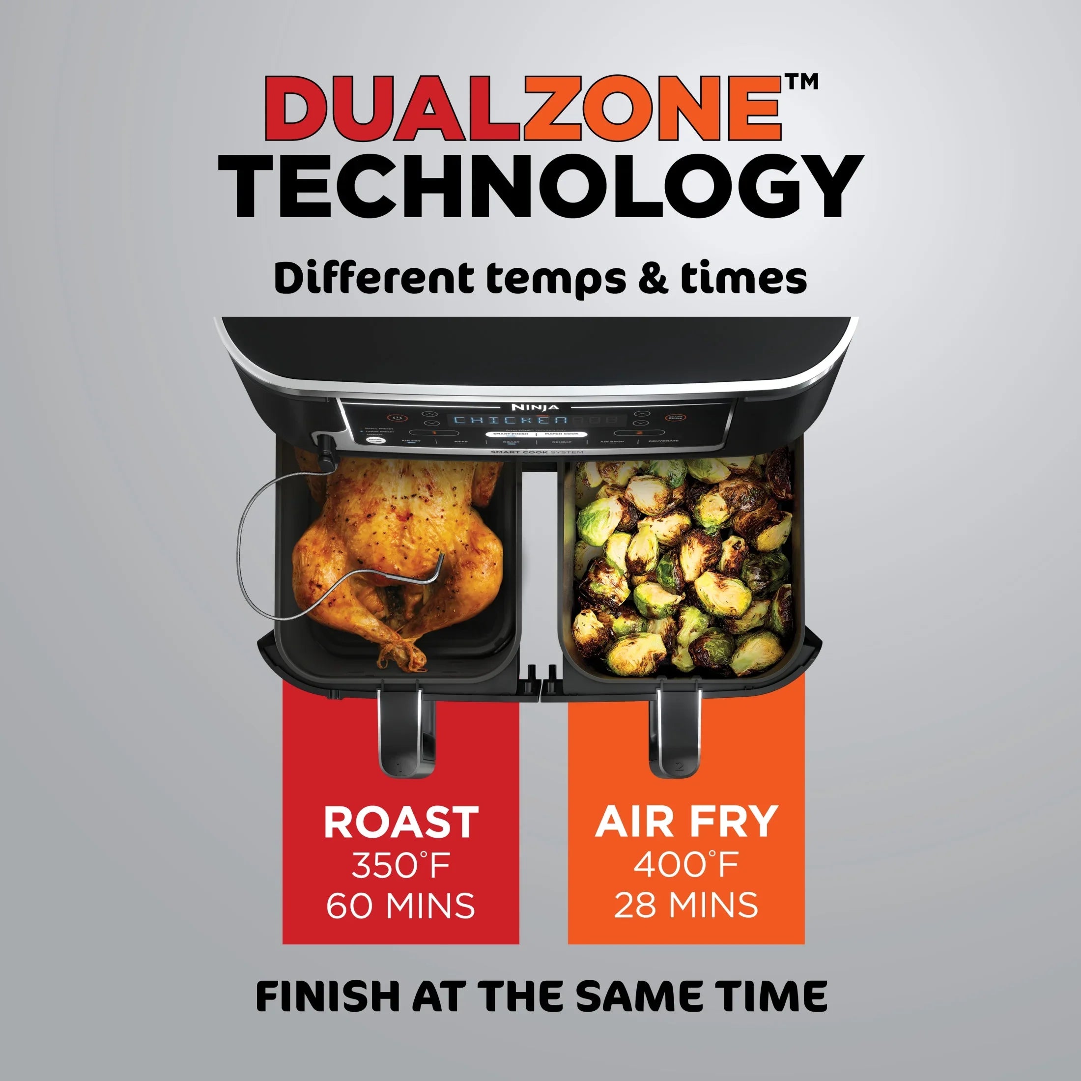 2026 New Ninja. Foodi. 6-in-1 Smart 10-qt. 2-Basket Air Fryer - Image 10