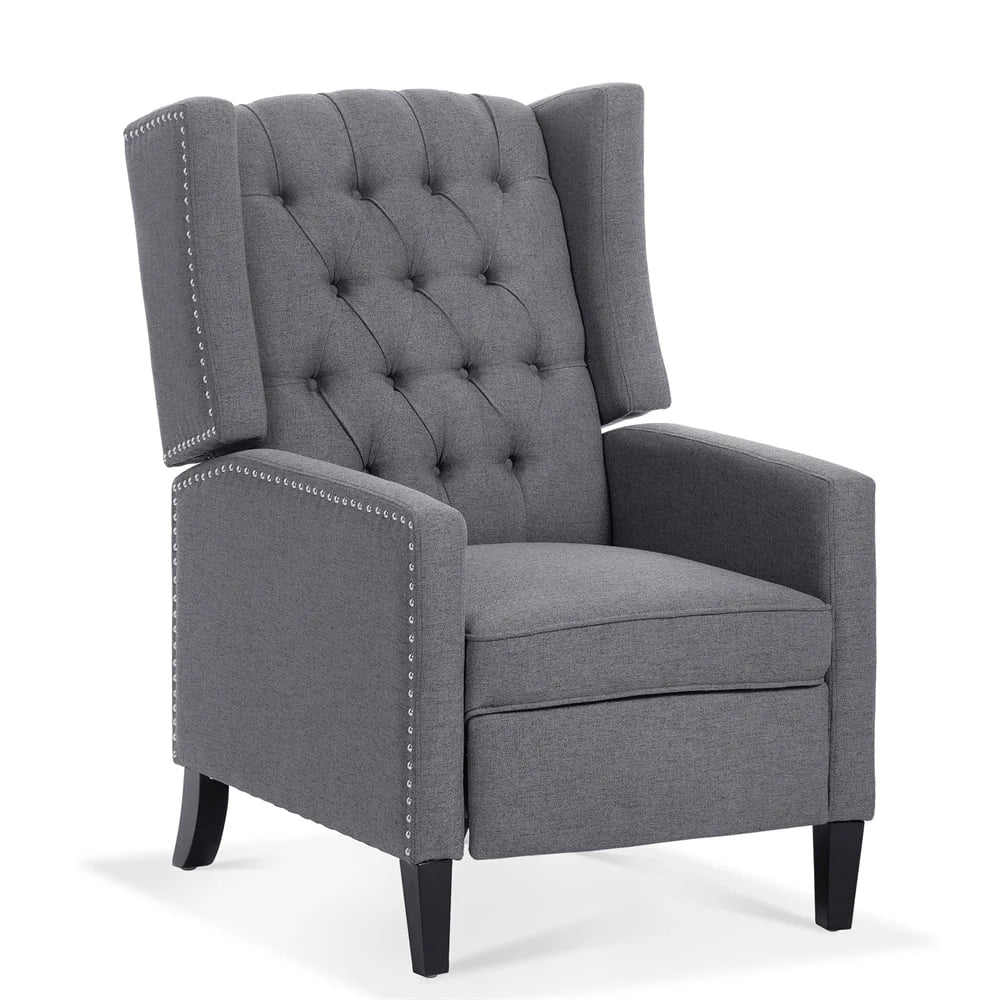 2026 New Triple Tree Modern Fabric Foam Wood Solid Print Nailhead Trim Accent Chair, Beige - Image 18
