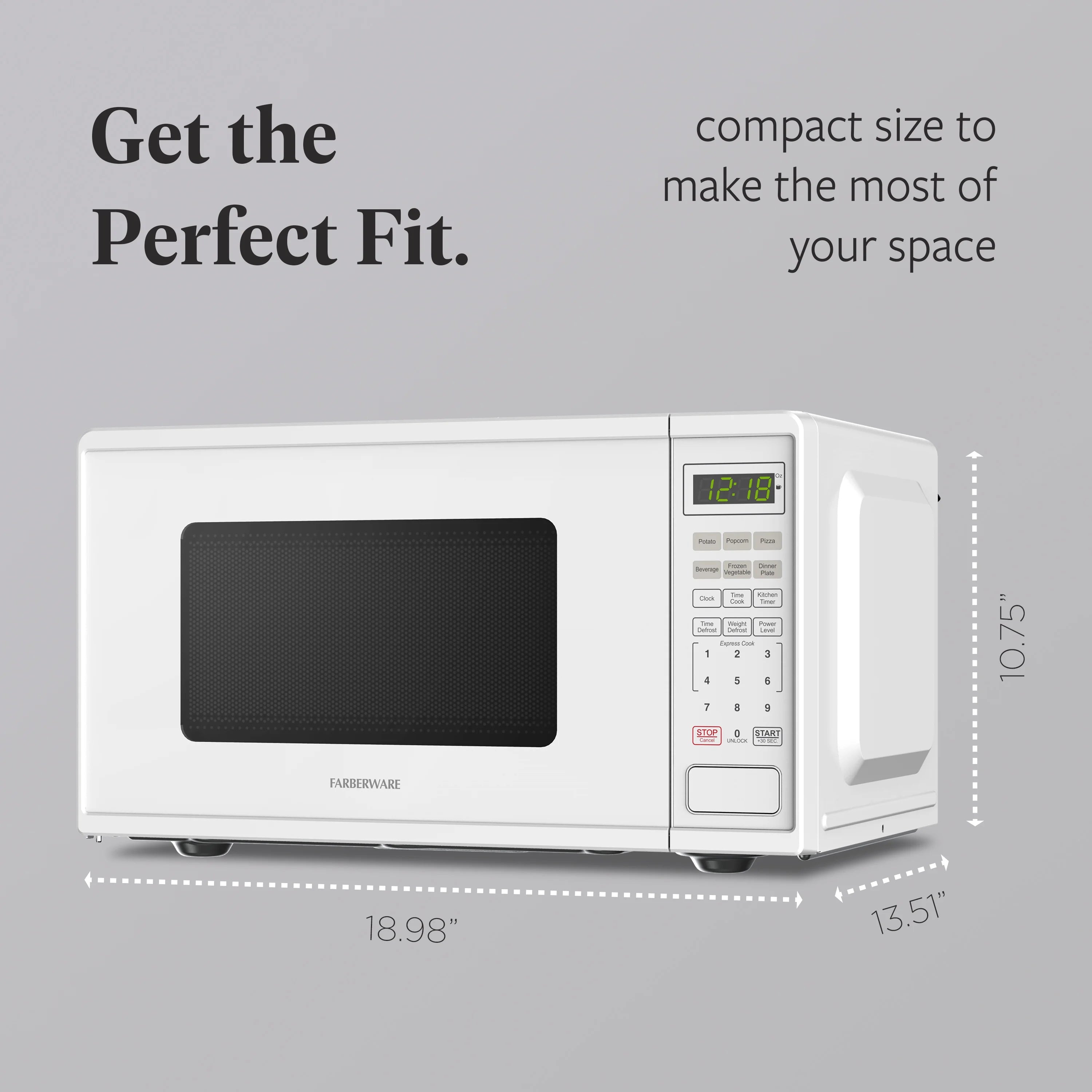 2026 New Farberware Countertop Microwave Ov 1100 Watts, 2.2 cu ft - Smart Sensor With LED Lighting and Child Lock - Perfect for Apartments and Dorms - Easy Clean Black Interior, Stainless Steel - Image 30