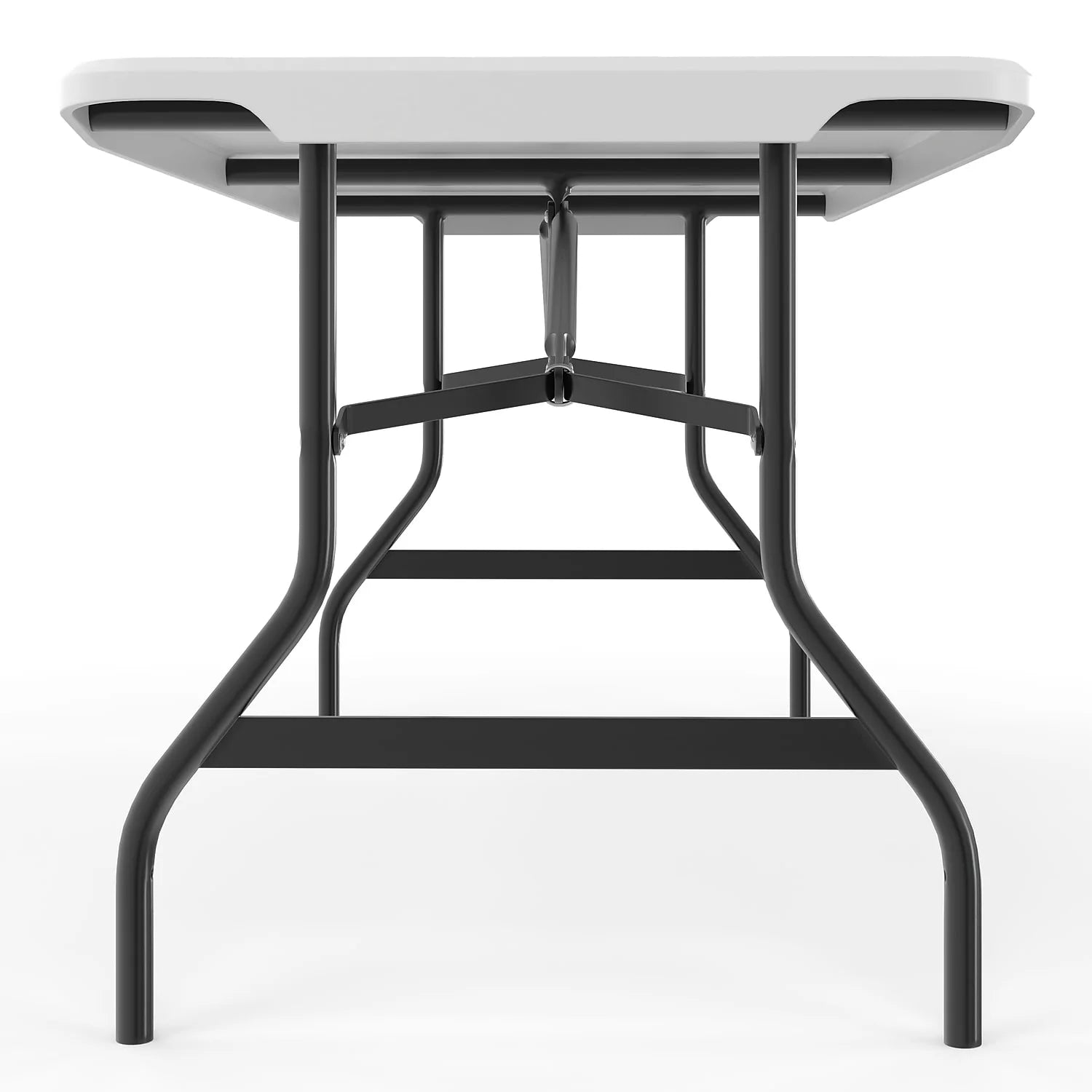 2026 New Staples 6' x 29.5" Heavy Duty Plastic Folding Table White Granite (62109) - Image 3