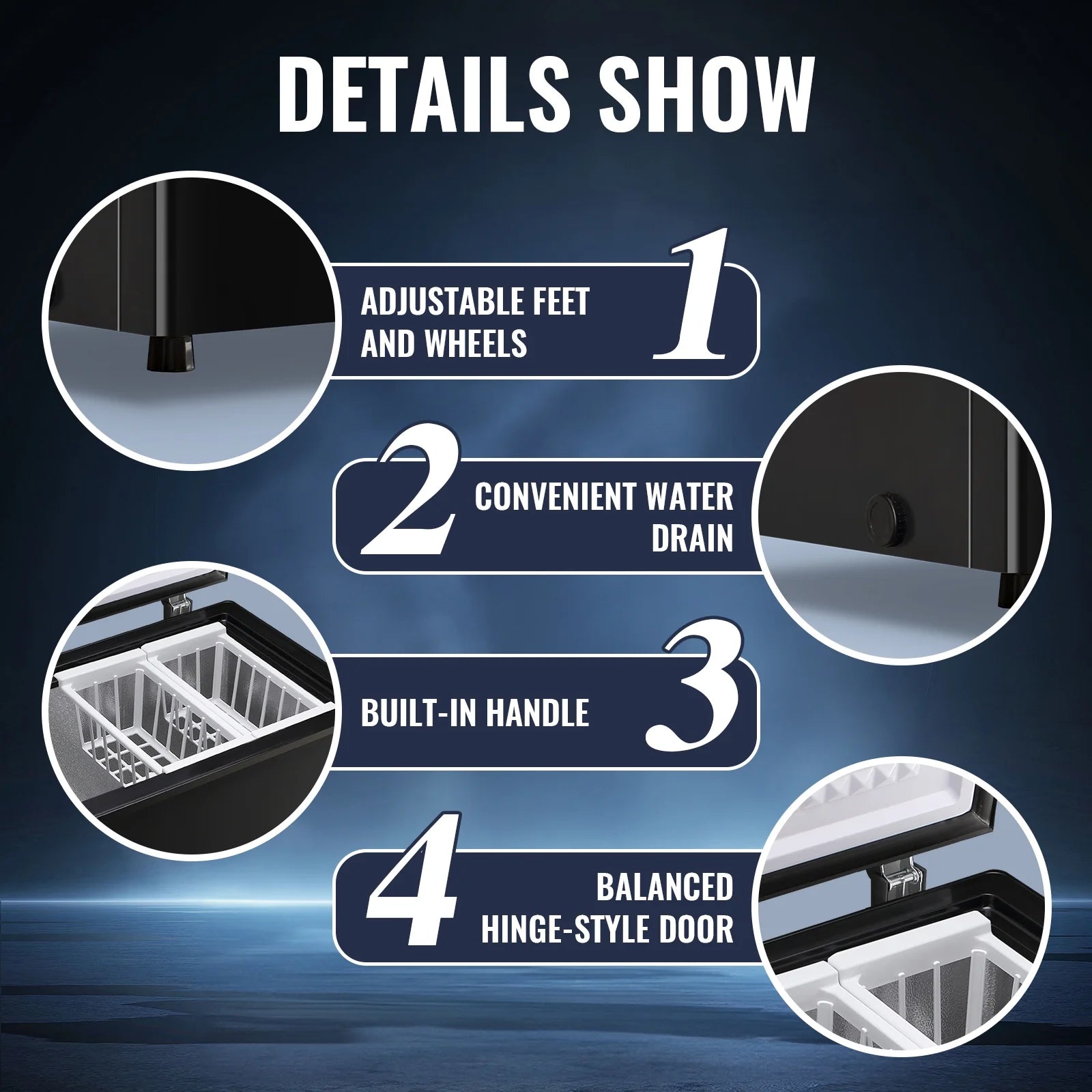 2026 New JIEJIA Compact Freezer 3.5 cu ft Environmental Chest Freezer, Mini Freezer with 7 Gear Adjustable Temperature, Removable Storage Basket, Energy Saving, White - Image 12