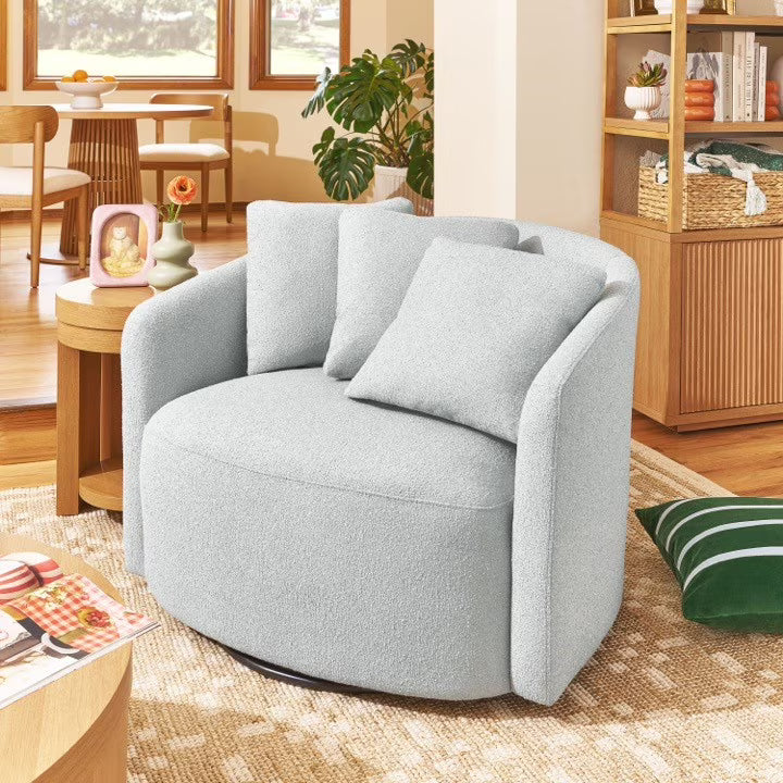 2026 New Beautiful Drew Accent Chair by Drew Barrymore, Cream Boucle - Image 6