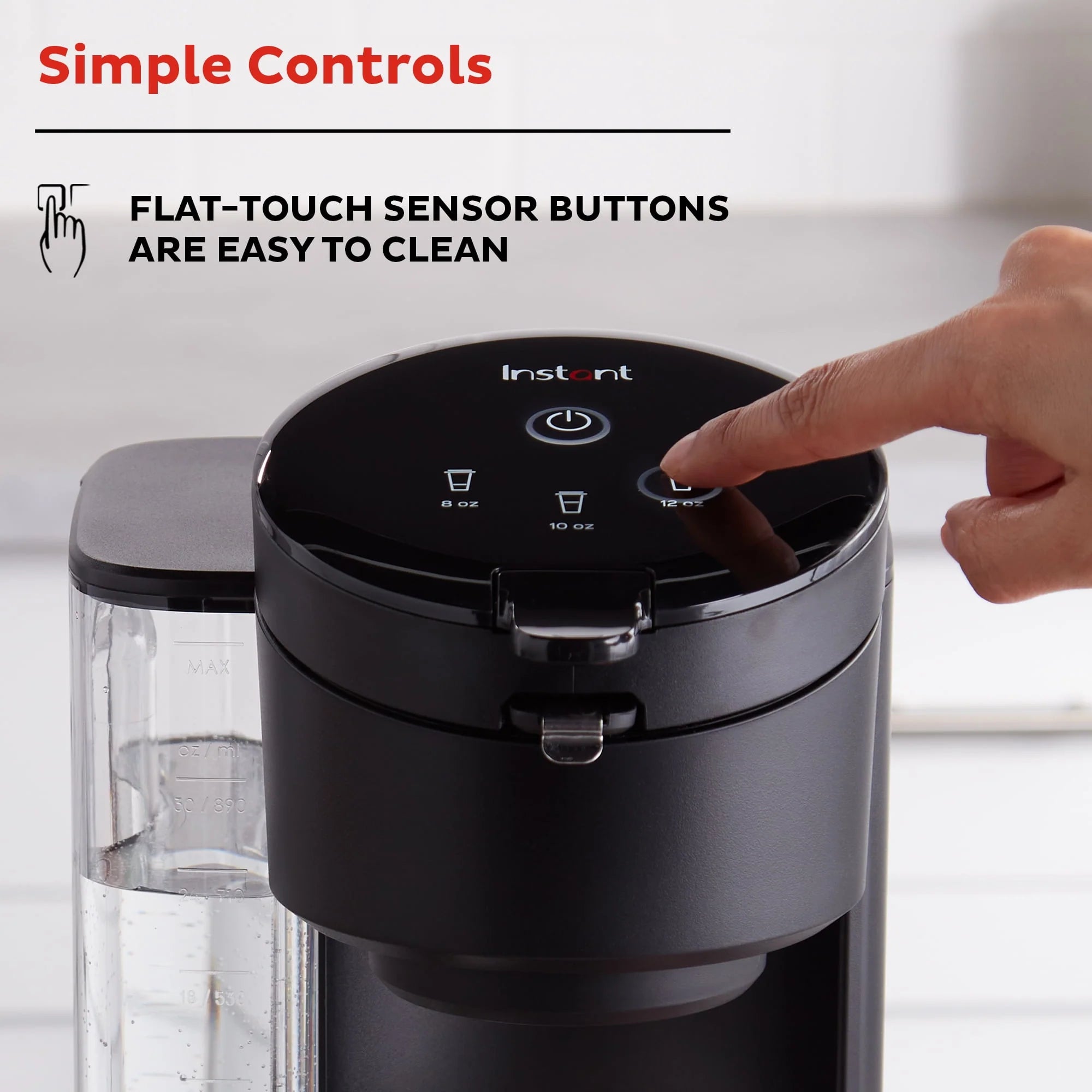 2026 New Instant Solo Café 2-in-1 Single Serve Coffee Maker for K-Cup Pods and Ground Coffee, Black - Image 8