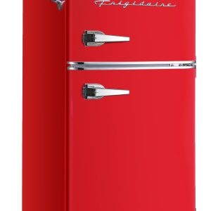 2026 New Frigidaire Retro 3.1 Cu ft Two Door Compact Refrigerator with Freezer, Red