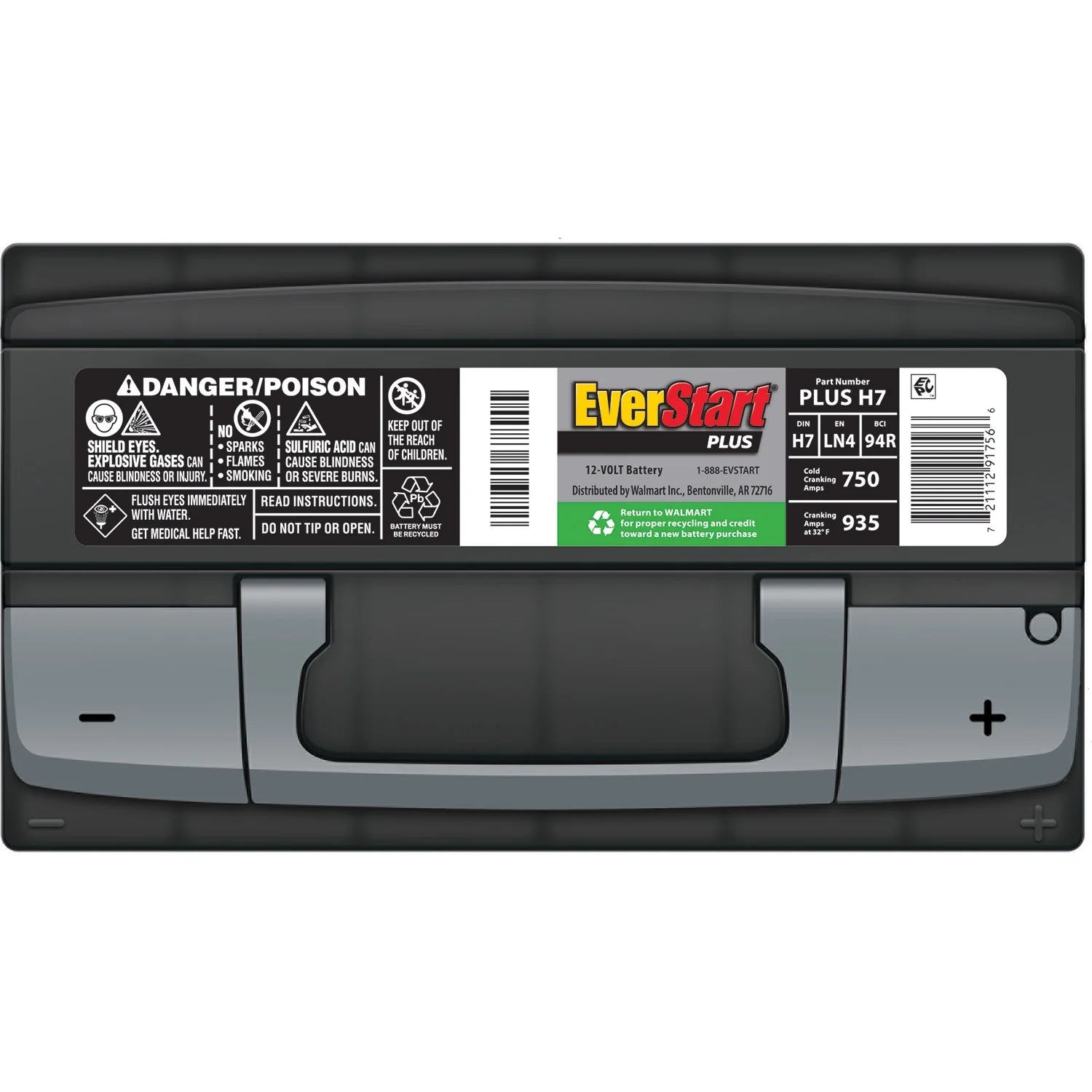 2026 New EverStart Plus Lead Acid Automotive Battery, Group Size H7 / LN4 / 94R 12 Volt, 750 CCA - Image 7
