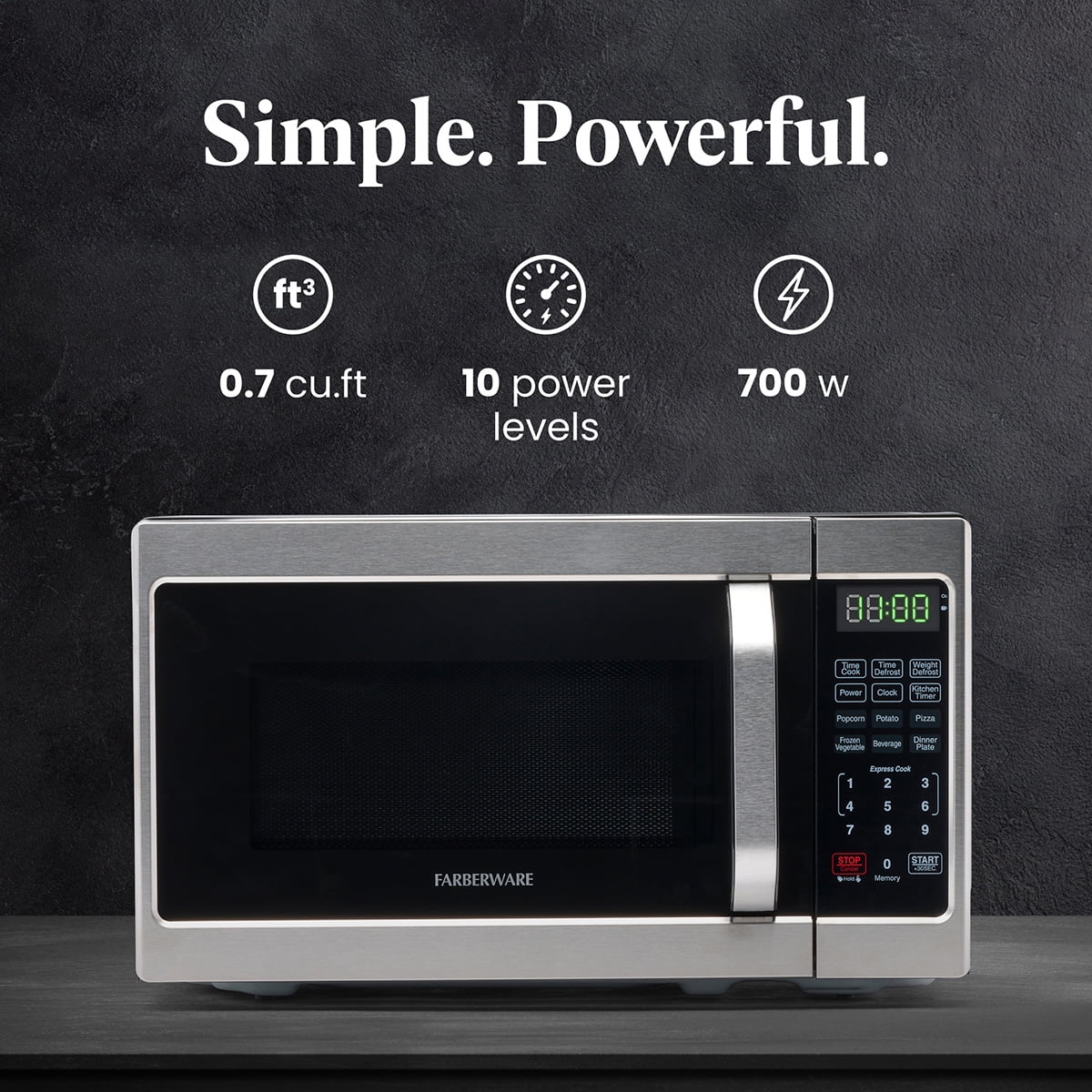 2026 New Farberware 1.1 Cu. Ft. 1000-Watt Compact Microwave Oven, Black - Image 13
