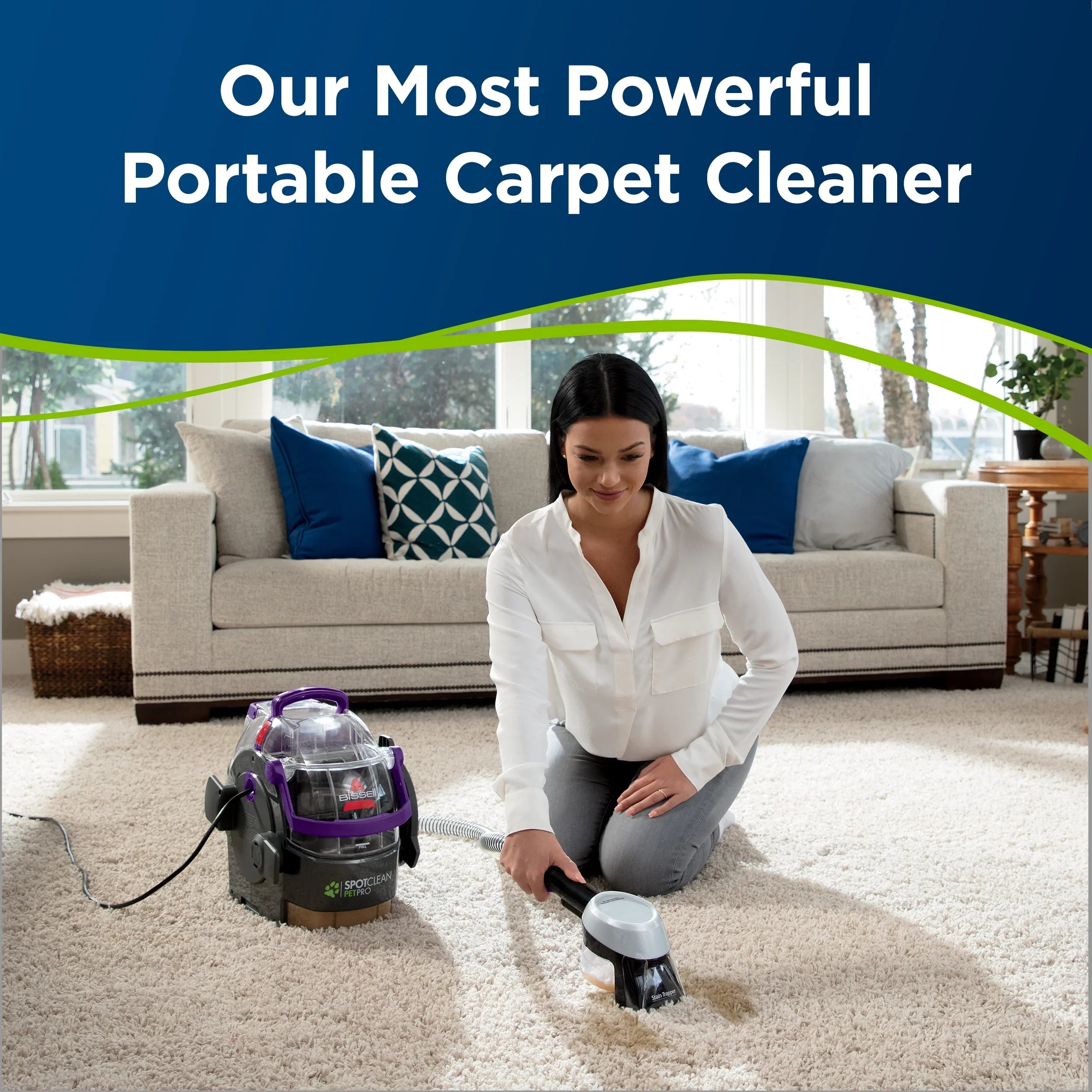 2026 New Bissell SpotClean Pet Pro Portable Carpet Cleaner, 2458 - Image 3