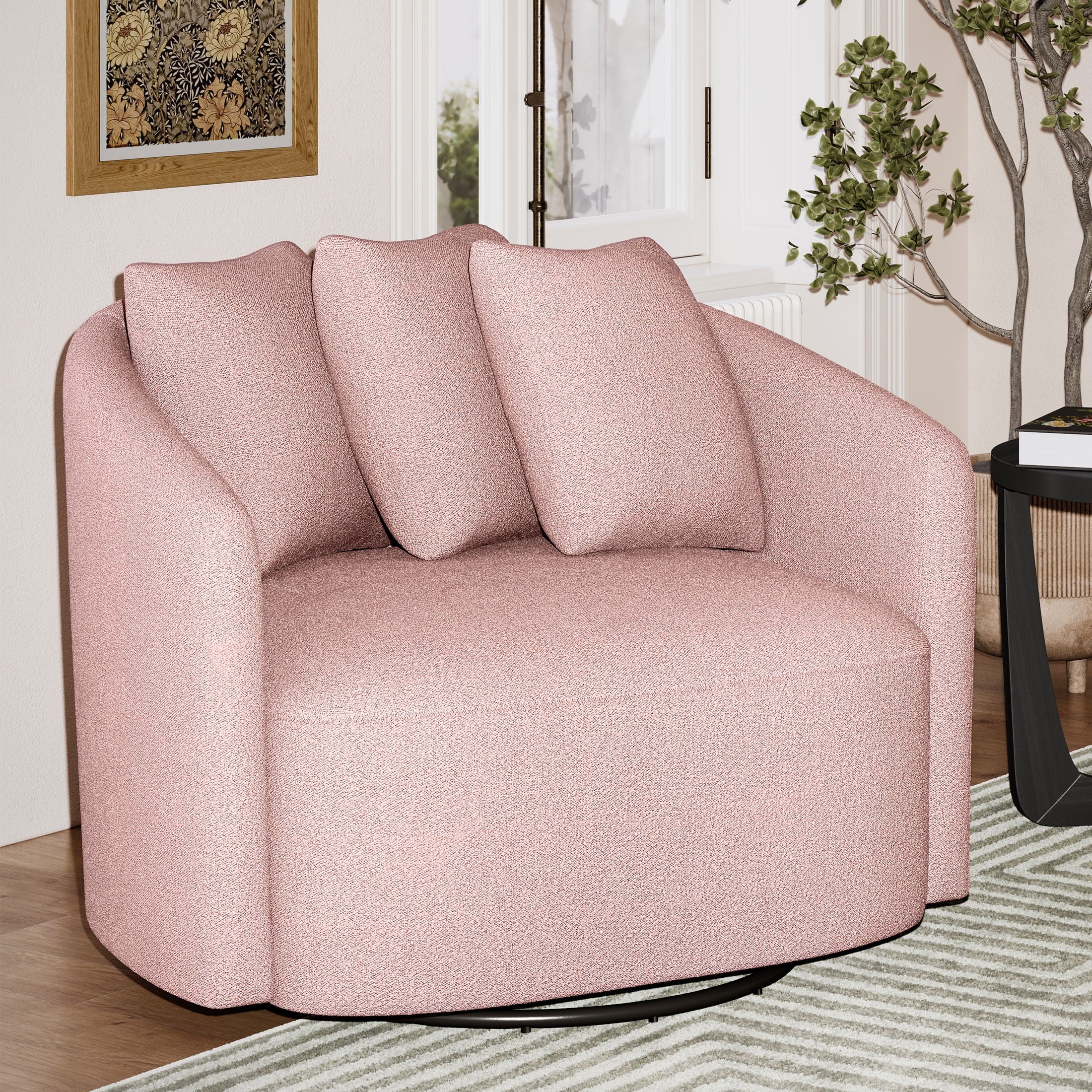 2026 New Beautiful Drew Accent Chair by Drew Barrymore, Cream Boucle - Image 36