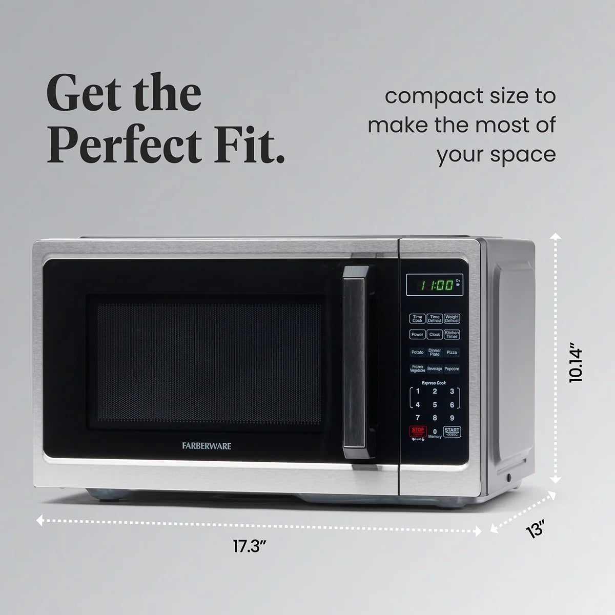 2026 New Farberware Classic 0.9 Cu. Ft 900-Watt Microwave Oven, Stainless Steel - Image 6