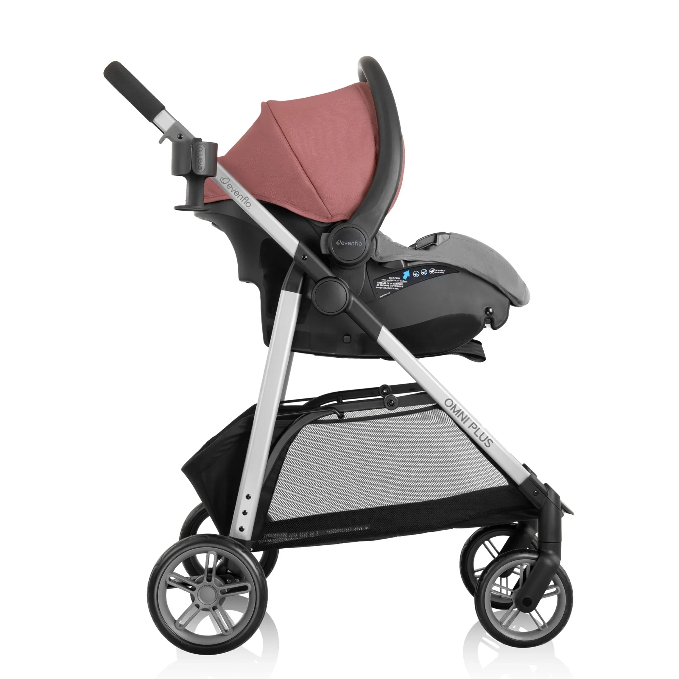 2026 New Evenflo Omni Plus Modular Travel System with LiteMax Sport Infant Car Seat, Mylar Gray, Unisex - Image 81