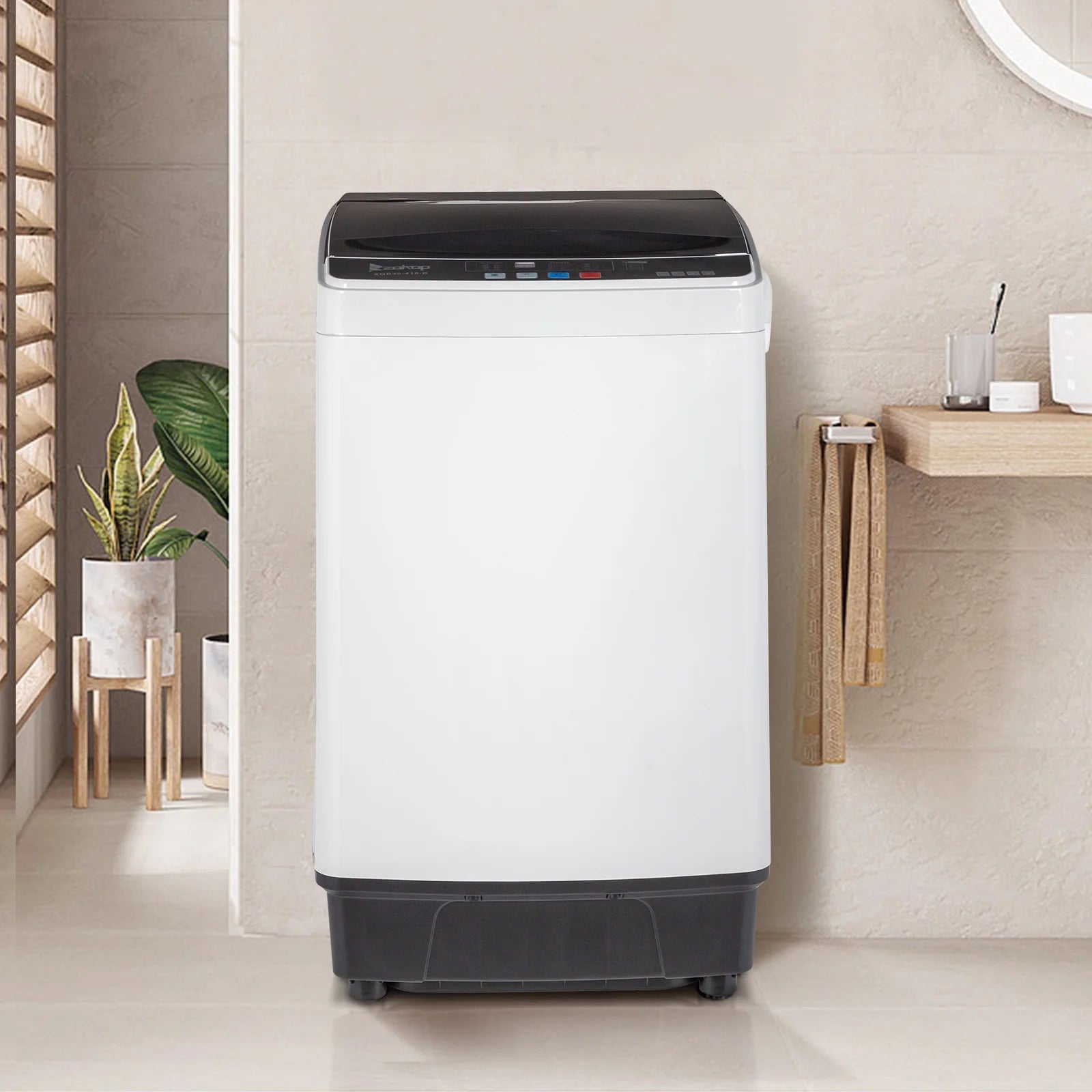 2026 New BAYUELSWU Portable Washing Machine 17.6lbs Full-Automatic Washing Machine, Apartment Washing Machine 10 programs 8 Water Level Selections with Led Display for Apartment, Home, Dorm, RV - Image 7
