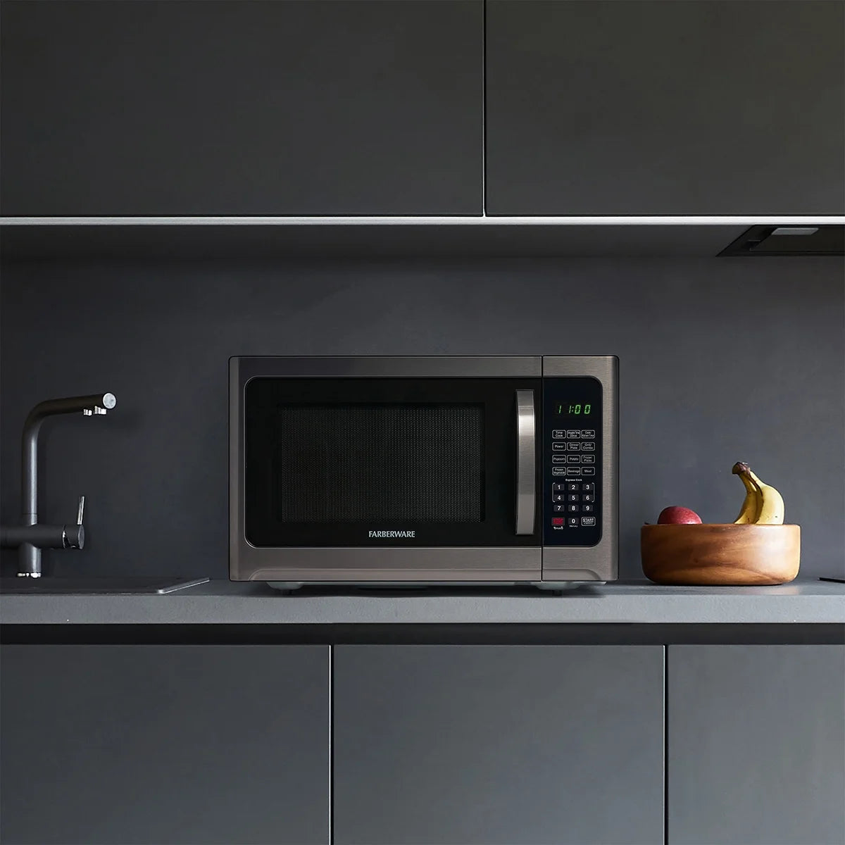 2026 New Farberware Professional 1.2 Cu. Ft. 1000-Watt Microwave Oven with Sensor Cooking, Stainless Steel/Black Body Wrap - Image 21